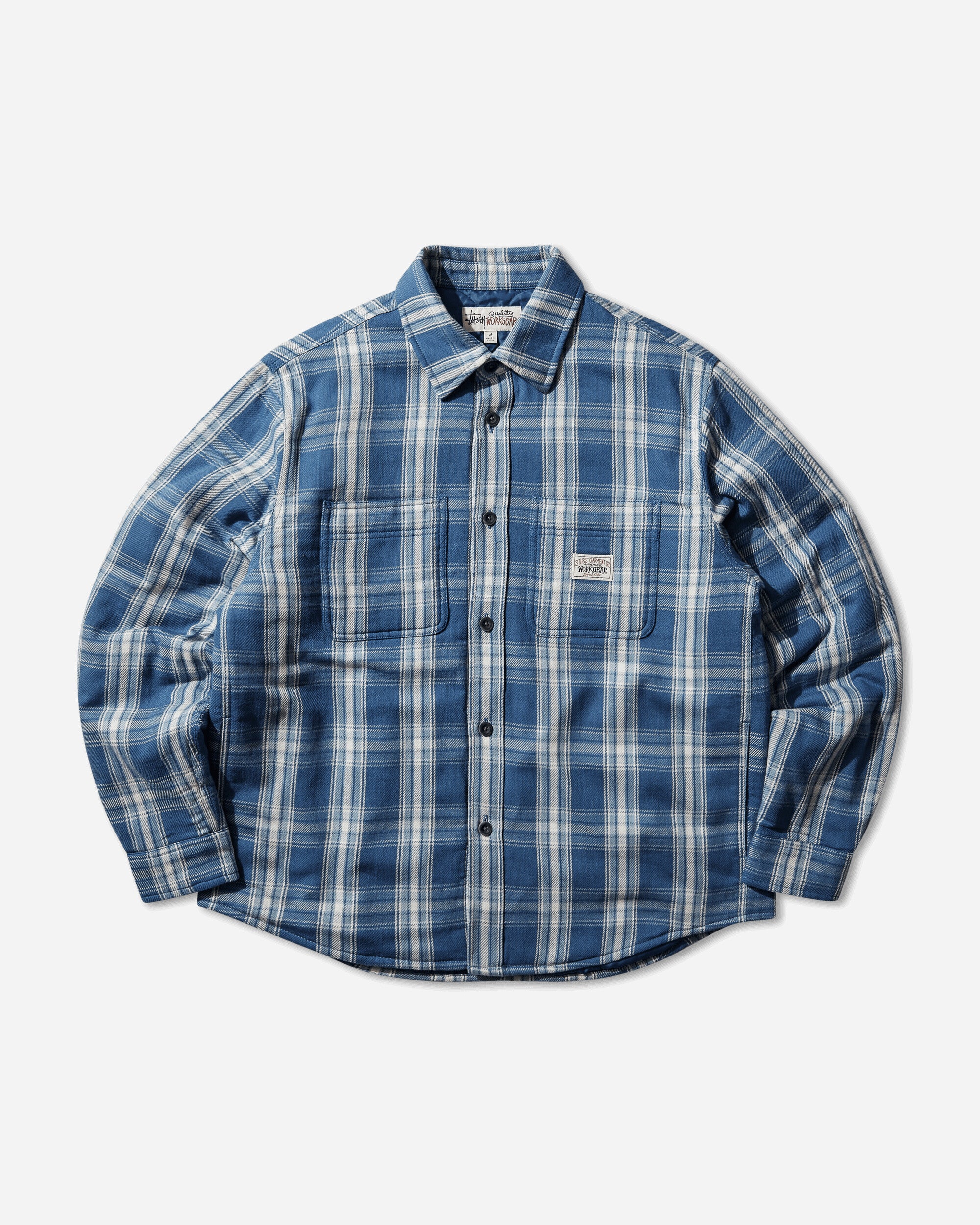 Stüssy Lau Plaid Shirt Jacket Blue