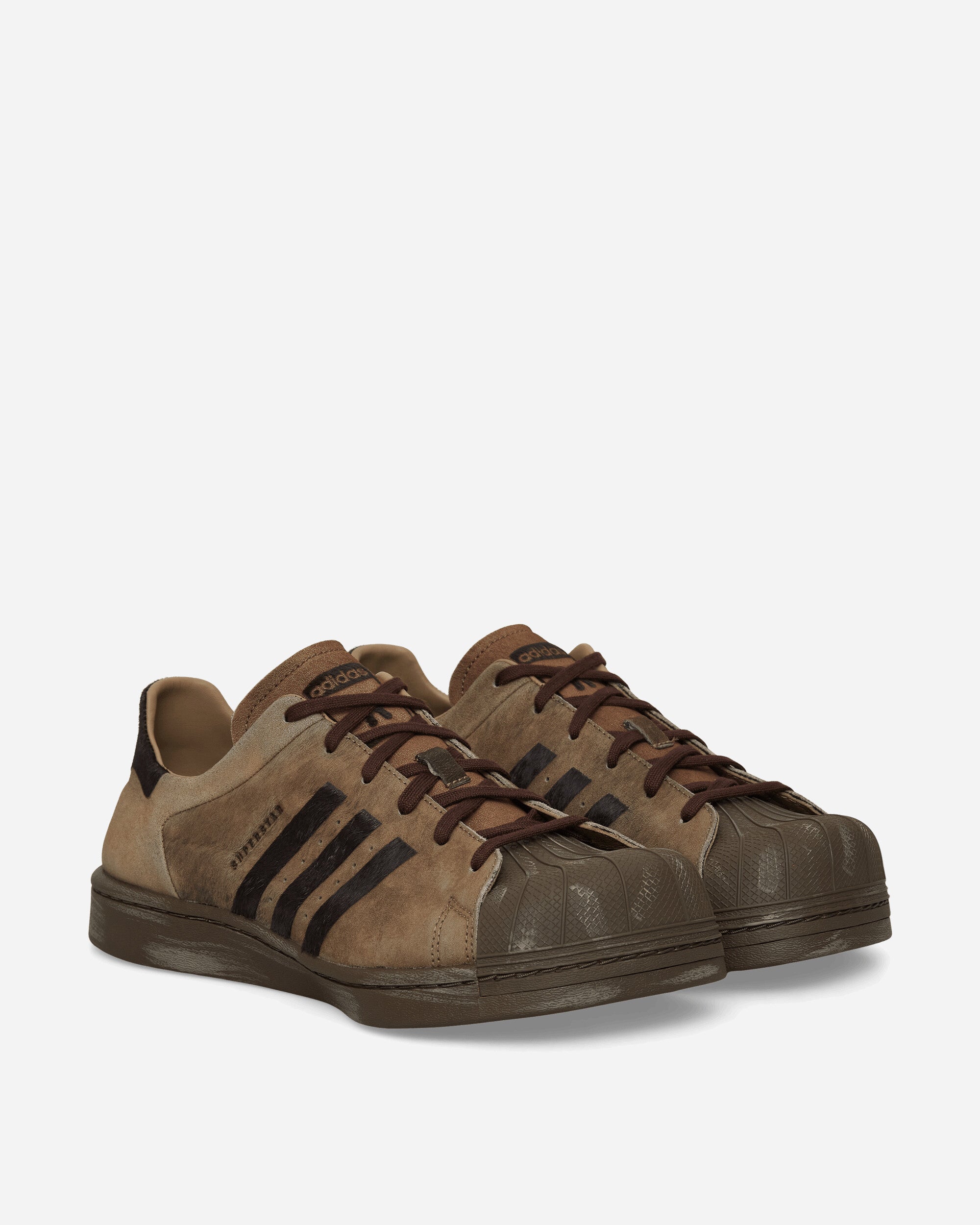 adidas Women's Avavav Superstar Sneakers Dark Brown, view 2