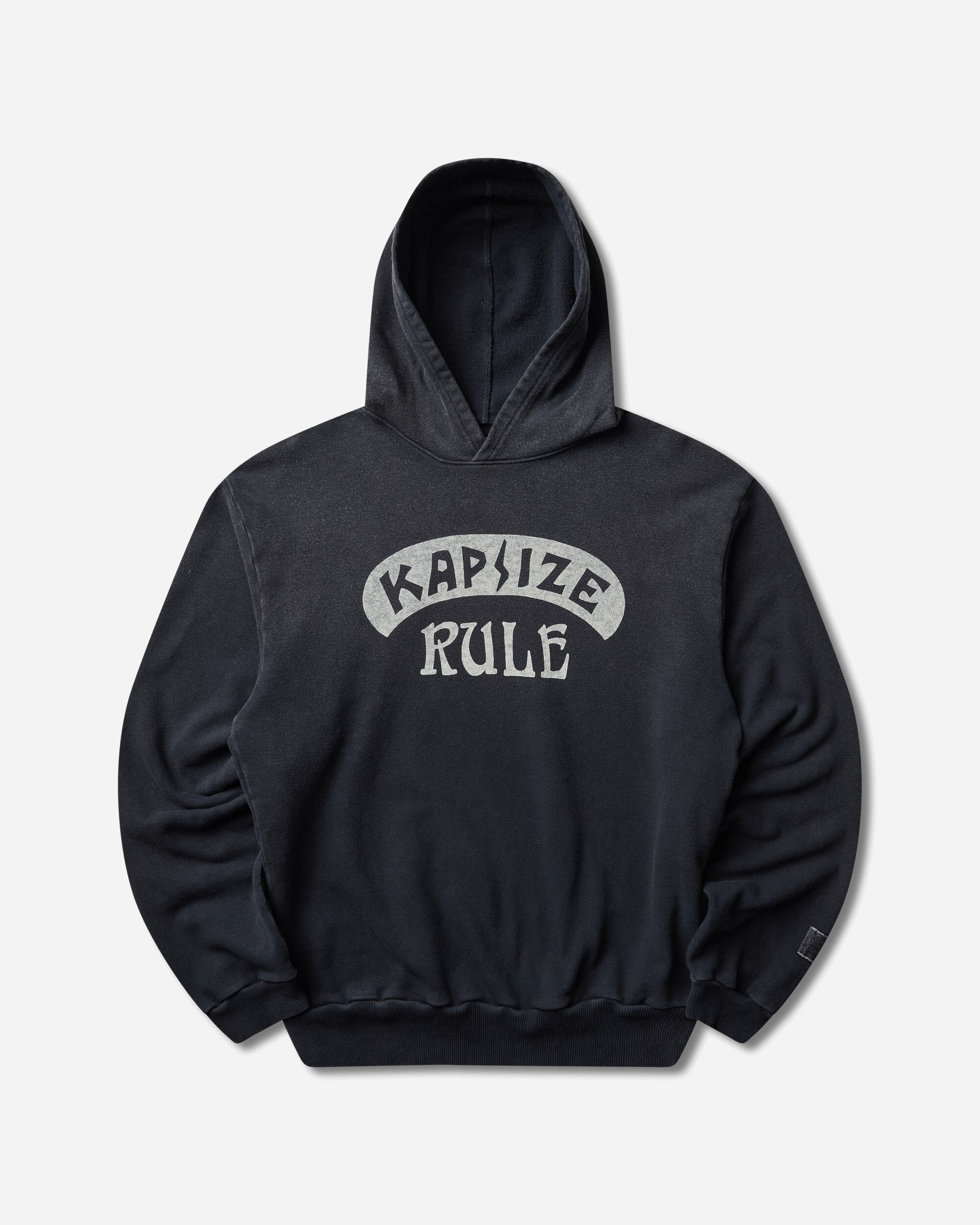 KAPITAL Men's SWT Knit Hoodie (Kapsize Rule) Black