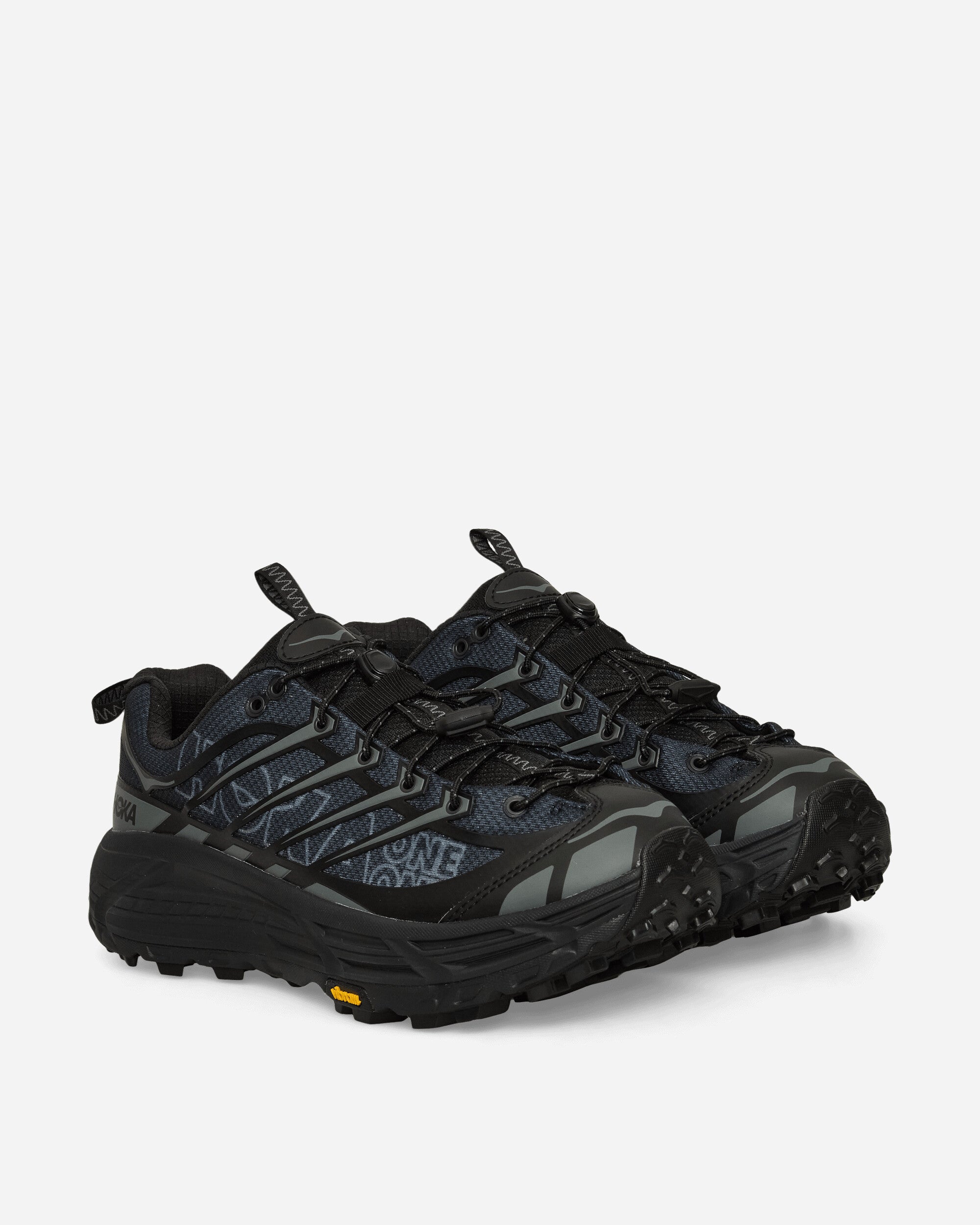 Hoka One One Mafate Three2 Wordmark Sneakers Black / Outer Orbit, view 2