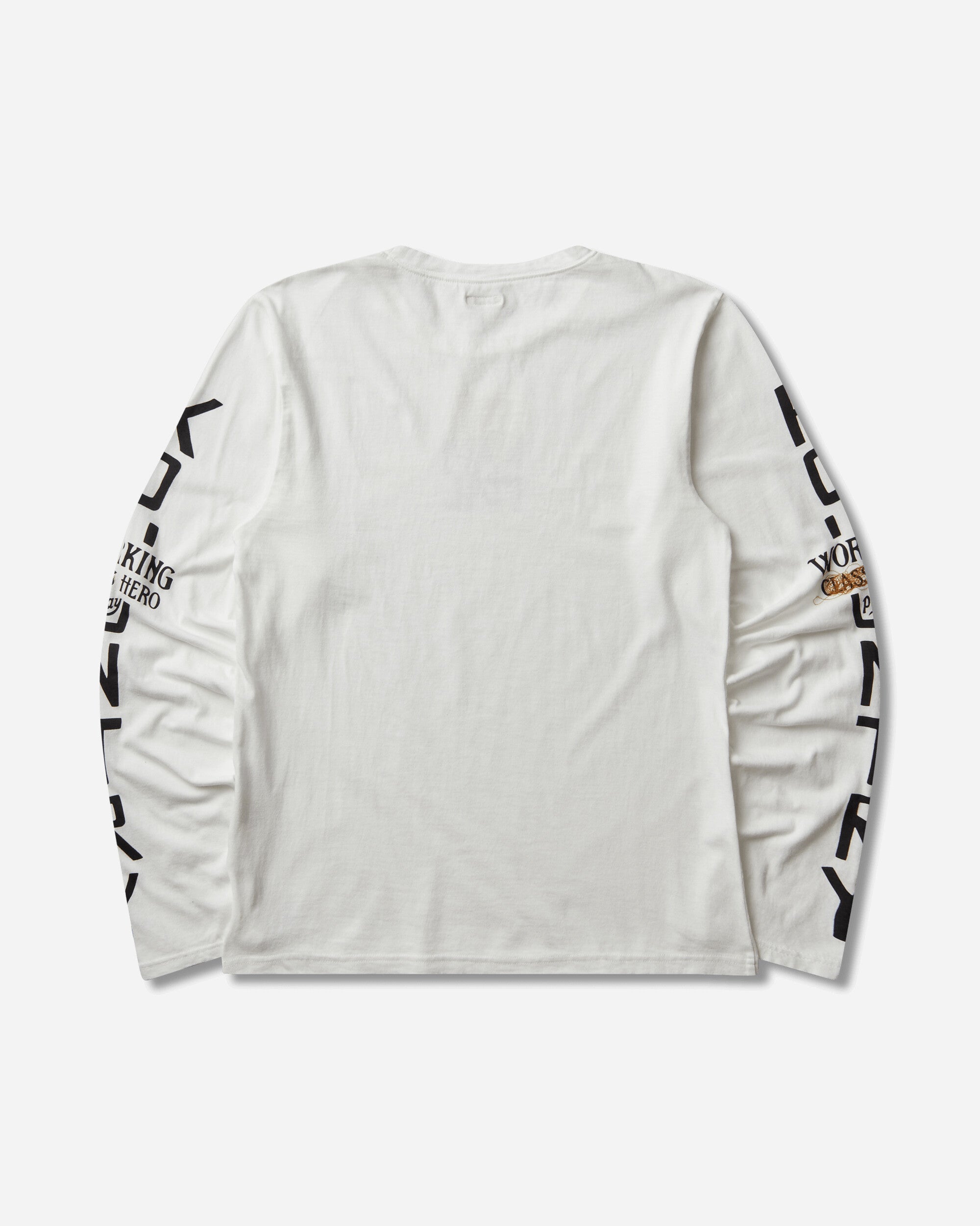 KAPITAL Men's 20/-Jersey Crew Longsleeve T-Shirt (Peckish Kap) White / Yellow, view 2