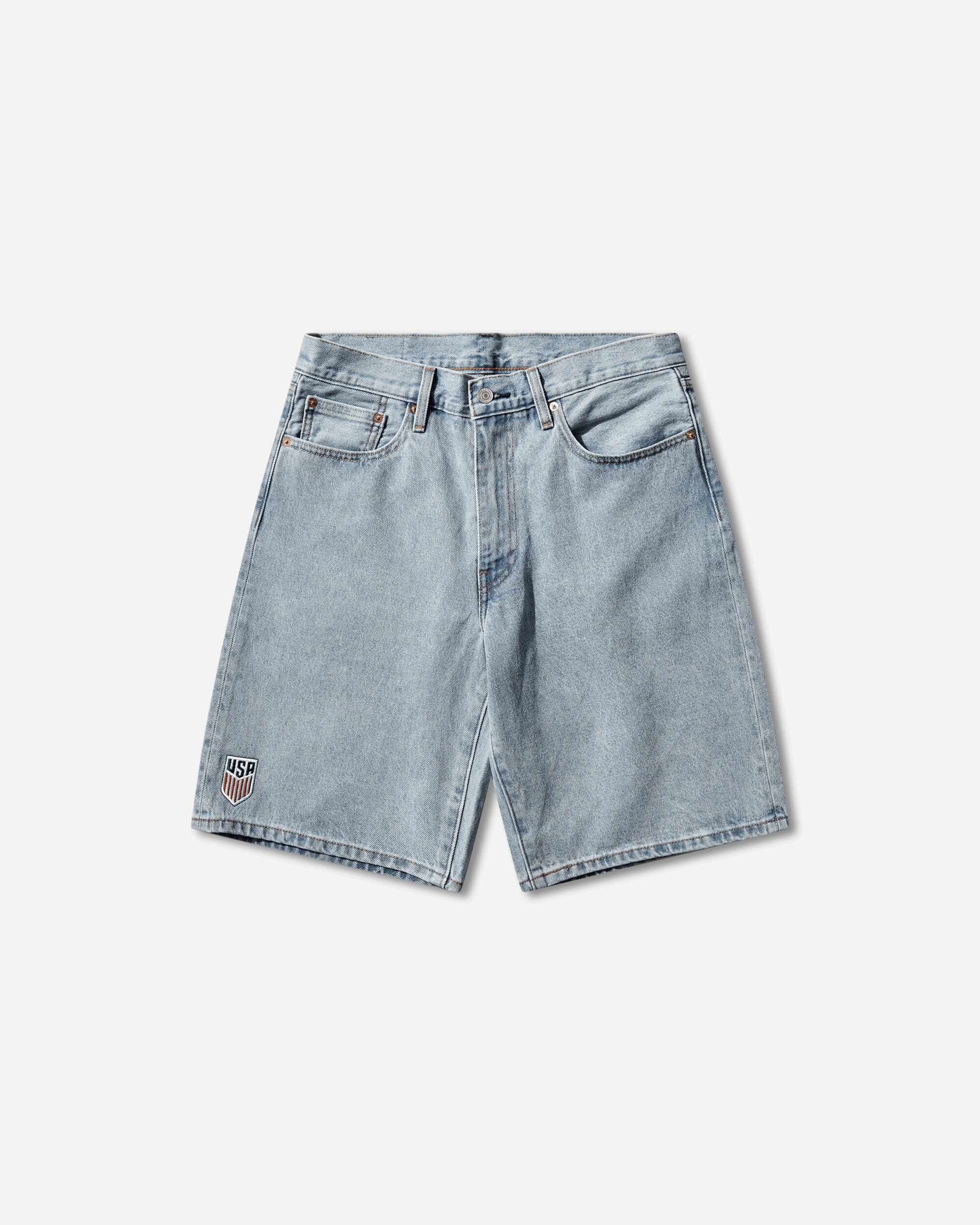 Levi's Men's U.S. Soccer 478 Baggy Shorts Light Wash