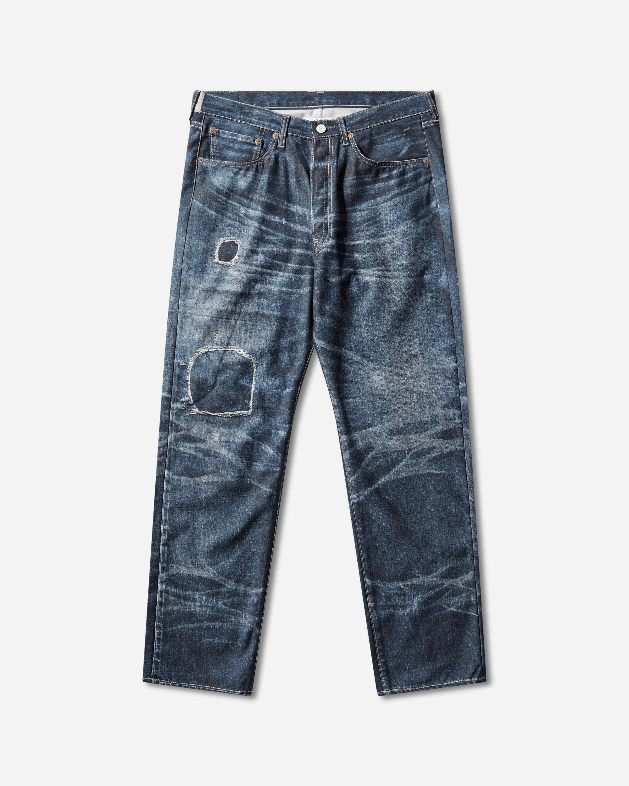 Junya Watanabe MAN Men's New Manual Printed Denim Pants Indigo
