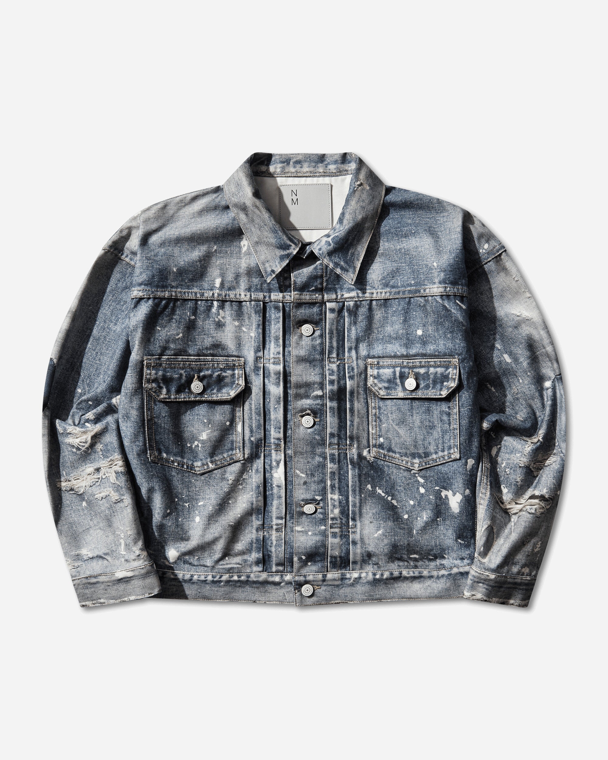 Junya Watanabe MAN Men's New Manual Printed Denim Jacket Indigo