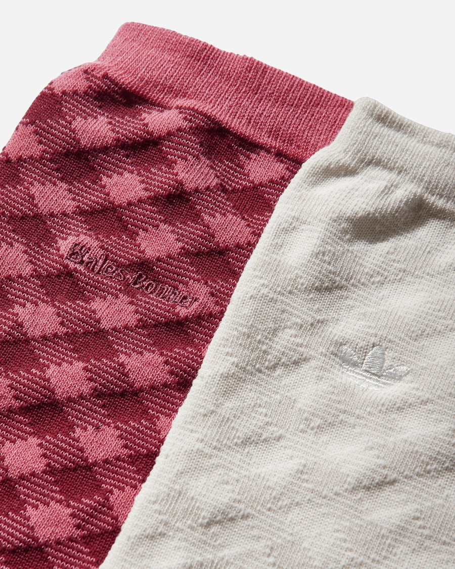 adidas Wales Bonner Check Socks Craft Pink / Bliss, view 3