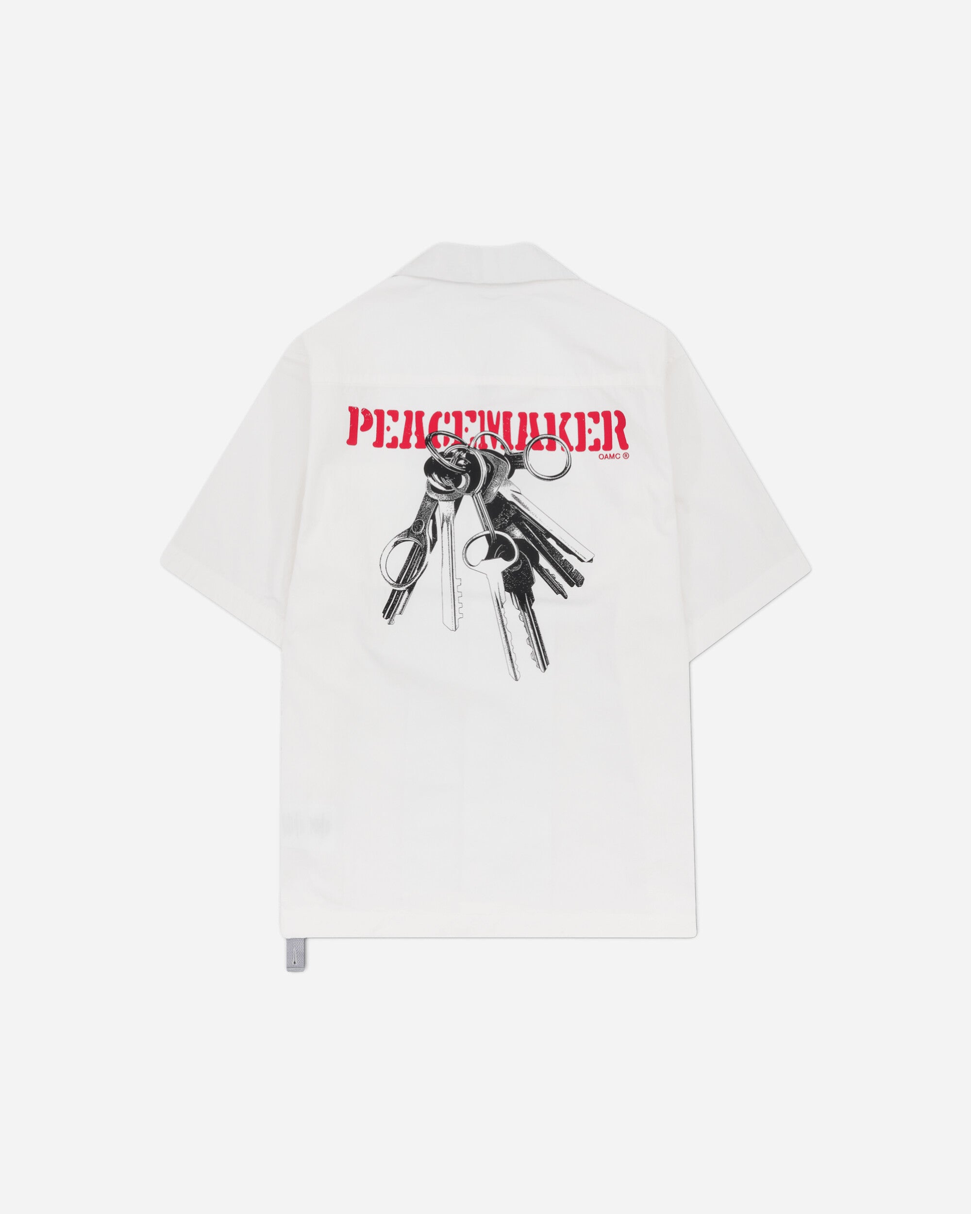 OAMC Peacemaker Men's Boxy Shortsleeve Shirt White, view 2