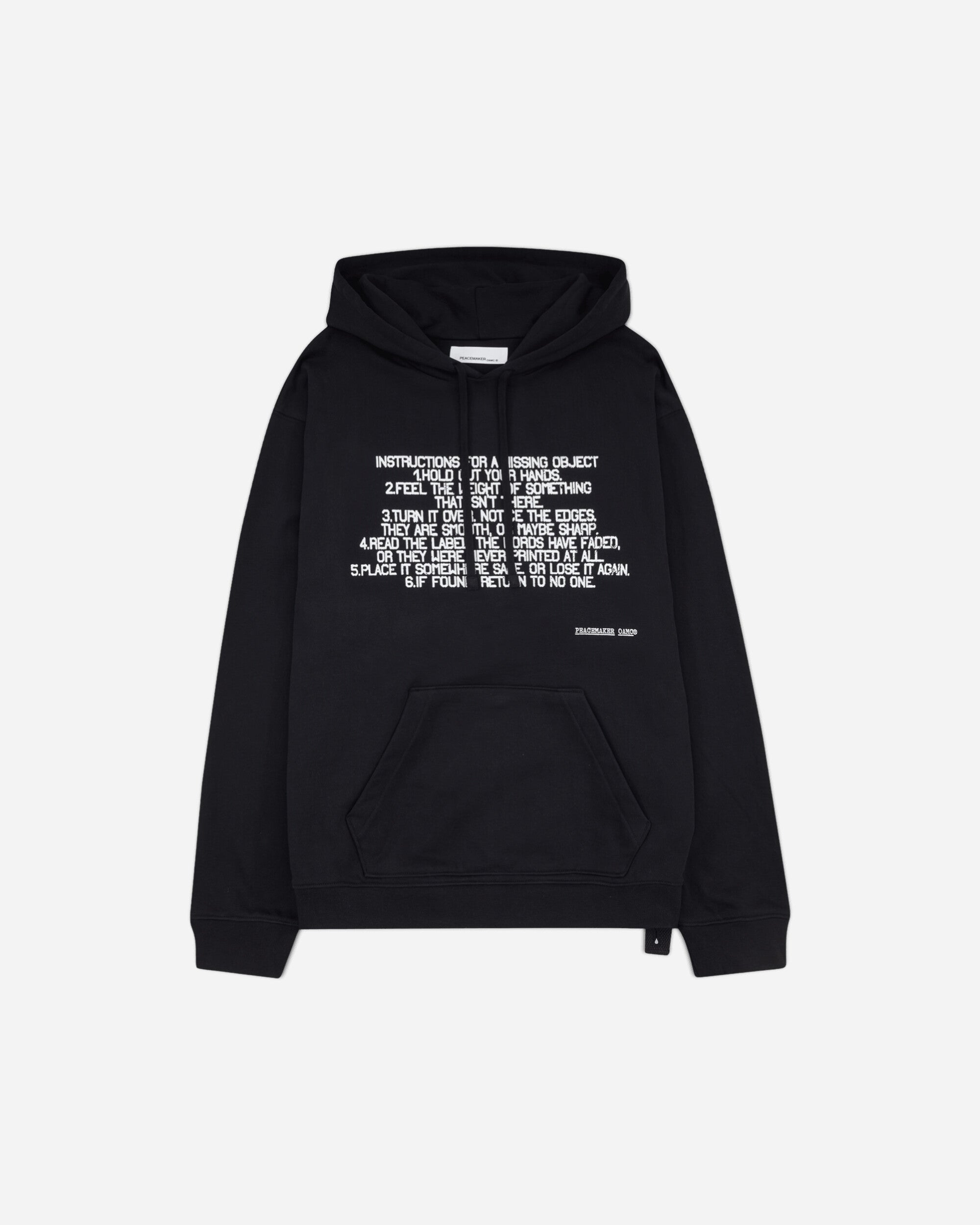 OAMC Peacemaker Men's Stencil Print Hoodie Black