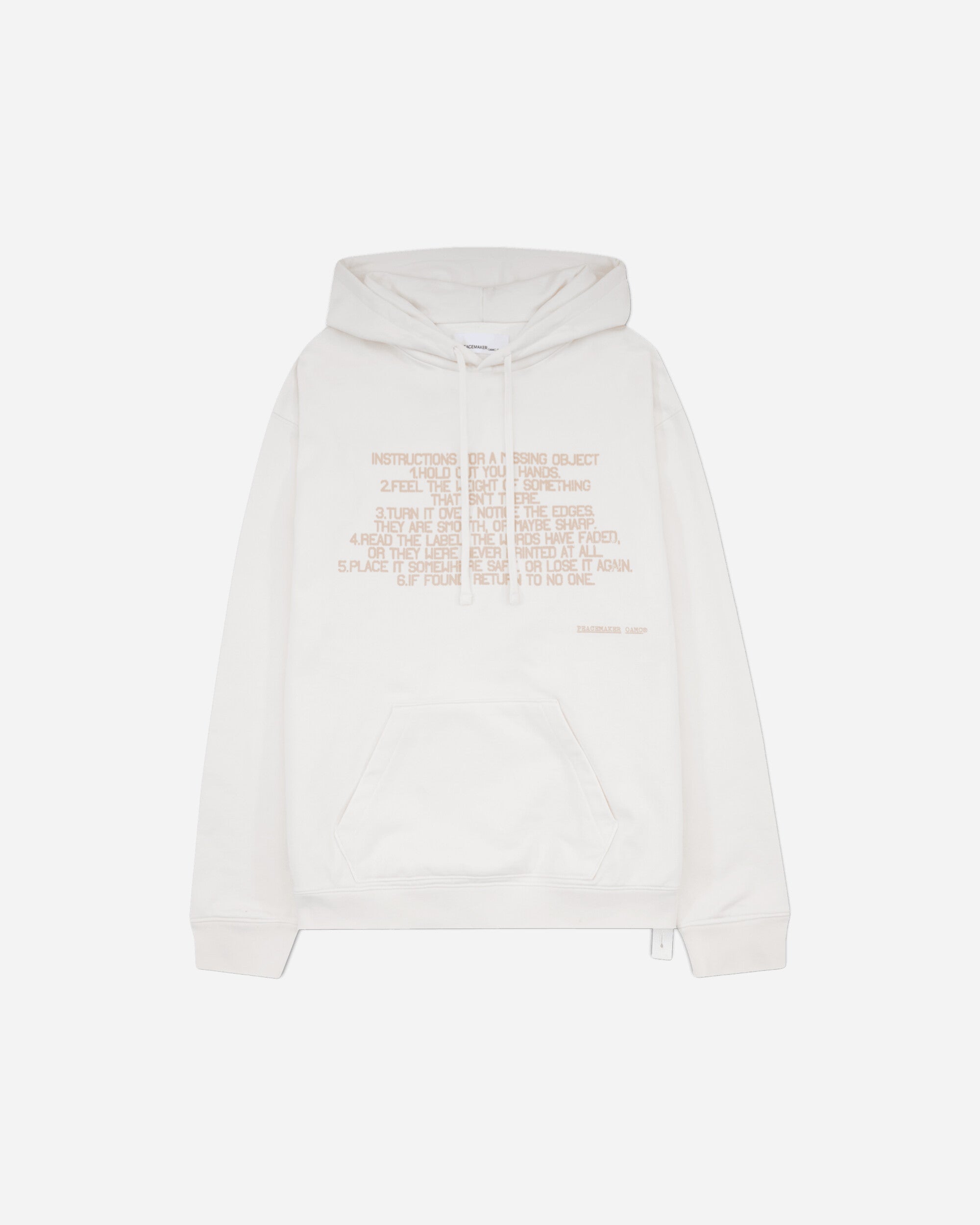 OAMC Peacemaker Men's Stencil Print Hoodie White