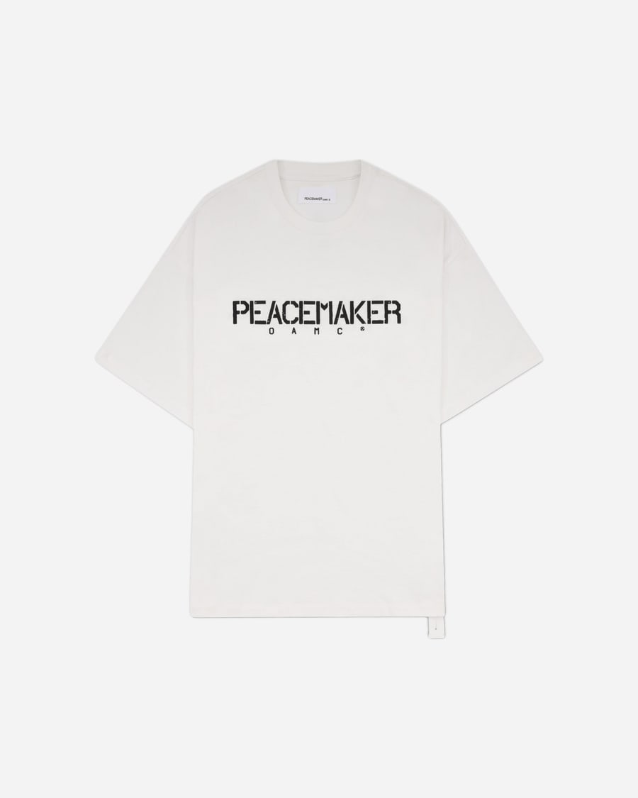 OAMC Peacemaker Men's Stencil Print Regular Fit T-Shirt White