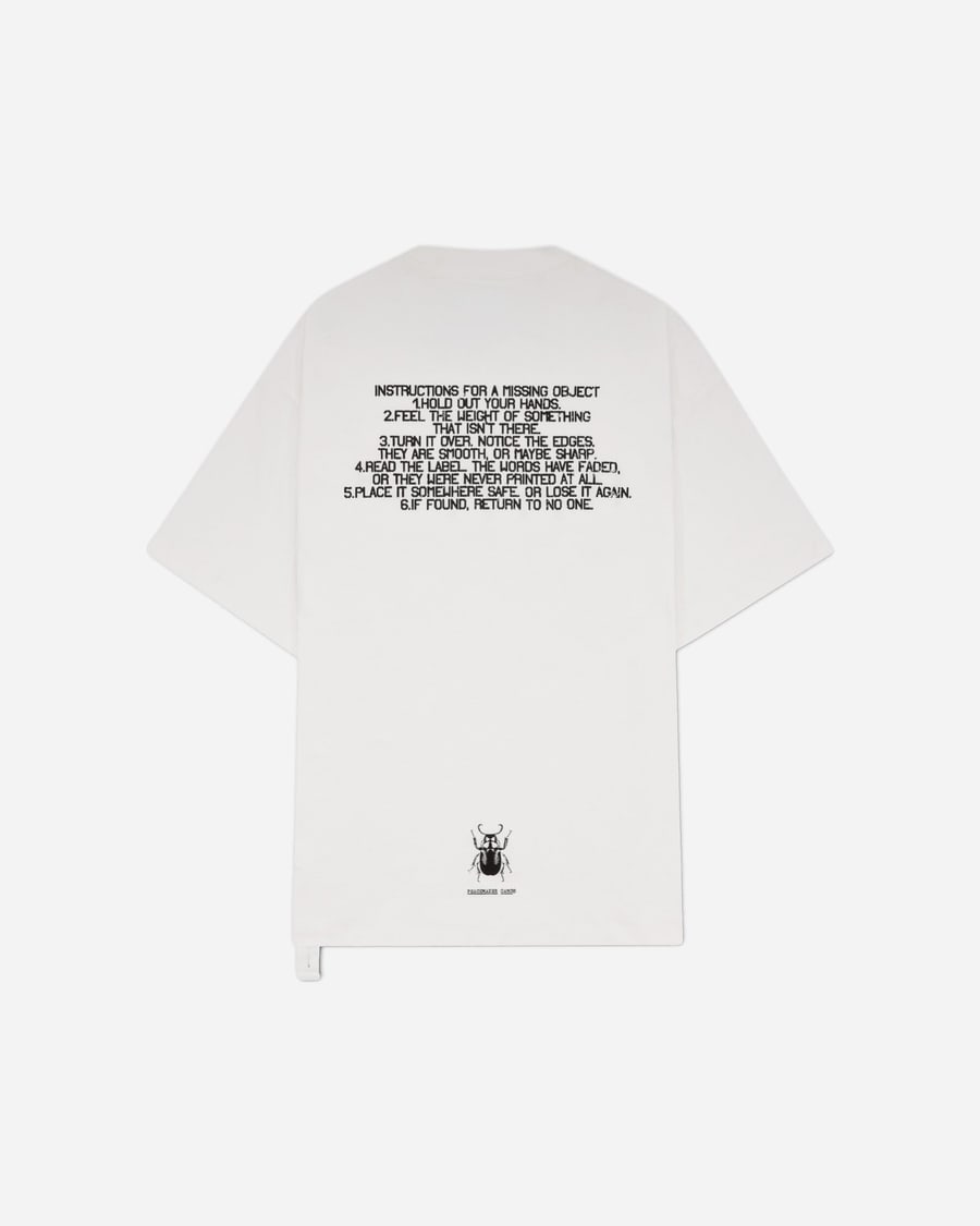 OAMC Peacemaker Men's Stencil Print Regular Fit T-Shirt White, view 2