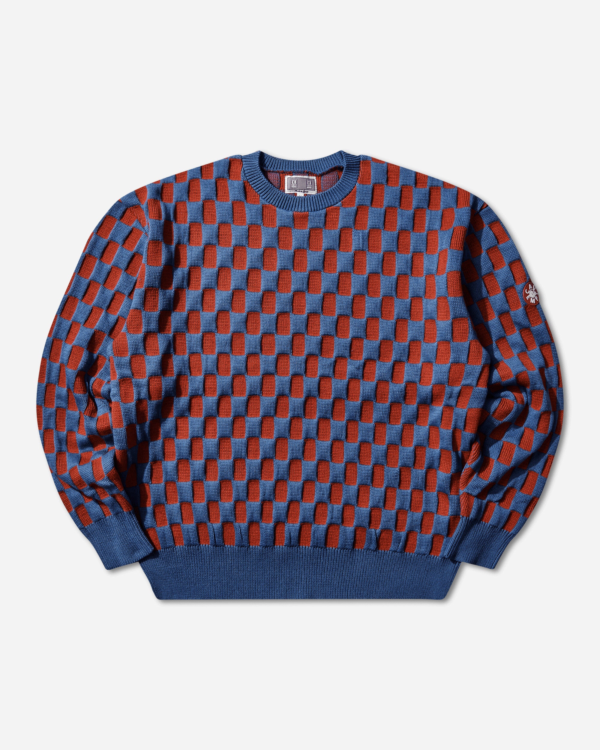 Cav Empt Men's Rectangular Block Knit Sweater Blue