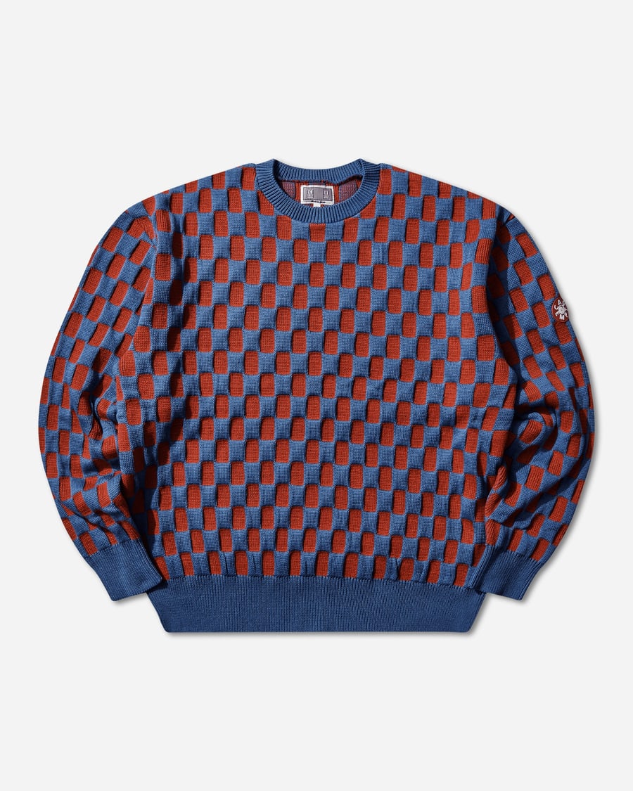 Cav Empt Men's Rectangular Block Knit Sweater Blue