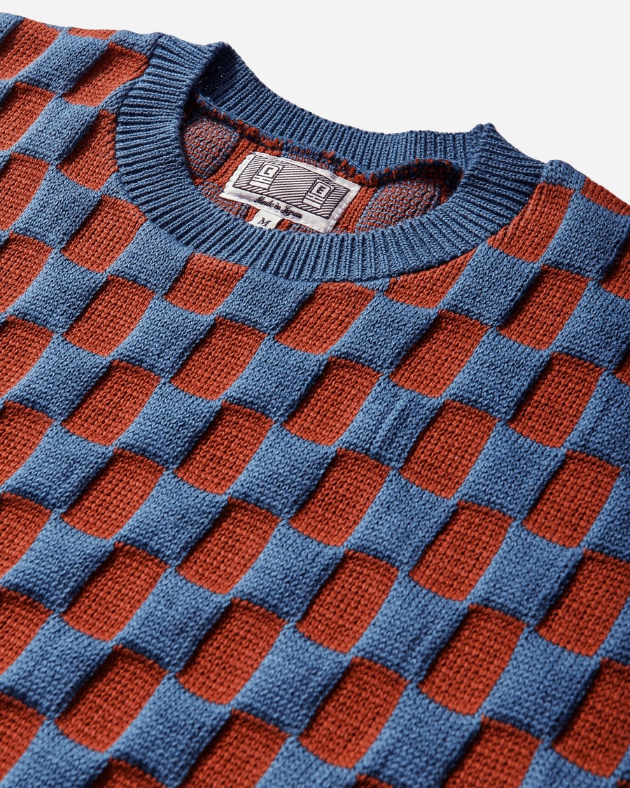Cav Empt Men's Rectangular Block Knit Sweater Blue, view 3