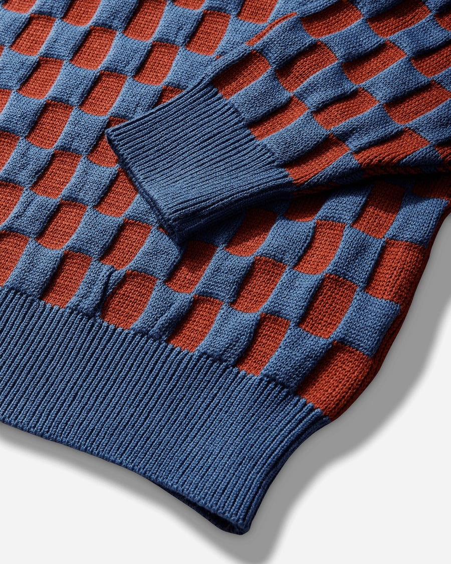Cav Empt Men's Rectangular Block Knit Sweater Blue, view 4
