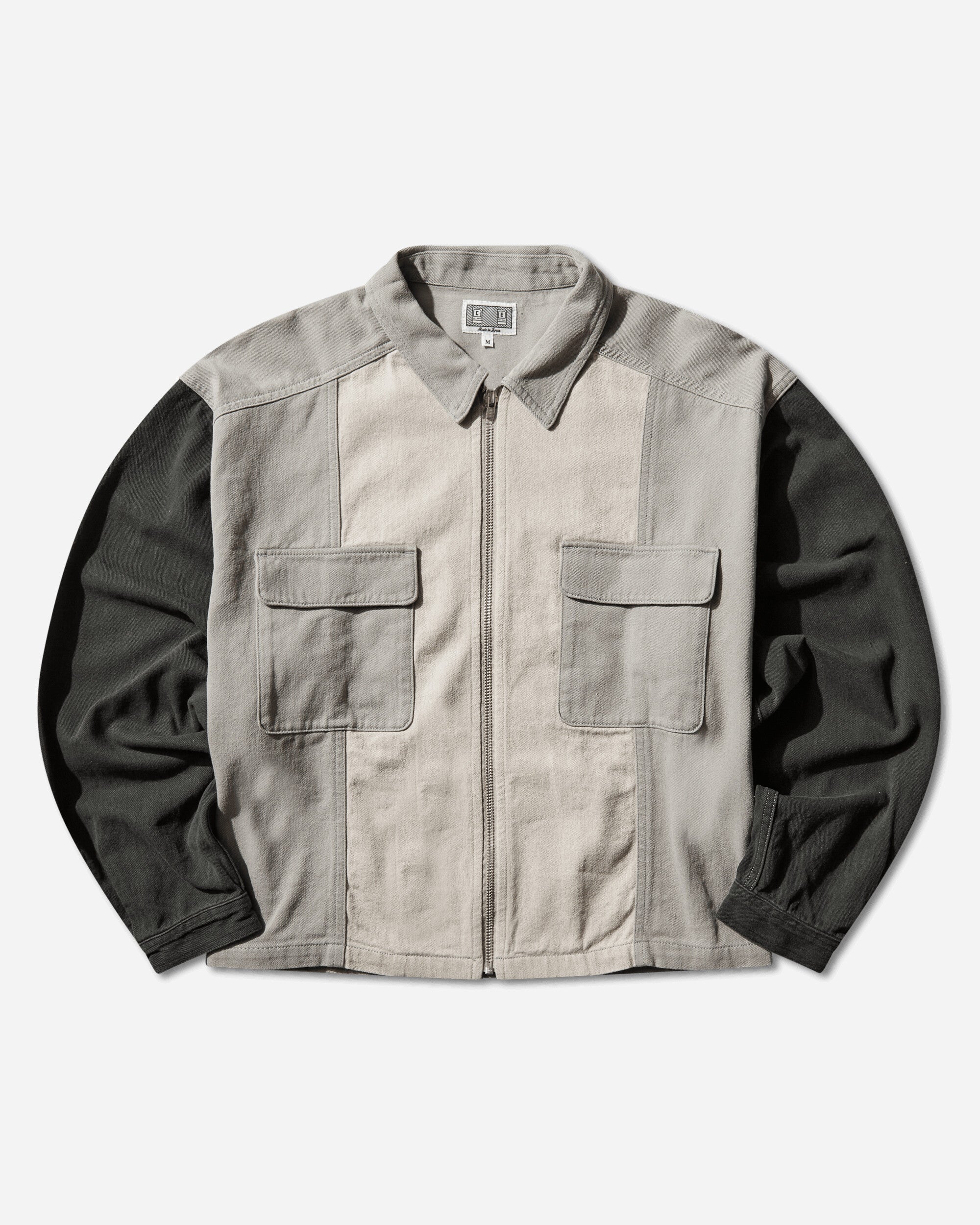 Cav Empt Men's Stripe Cut Short Shirt Jacket Grey