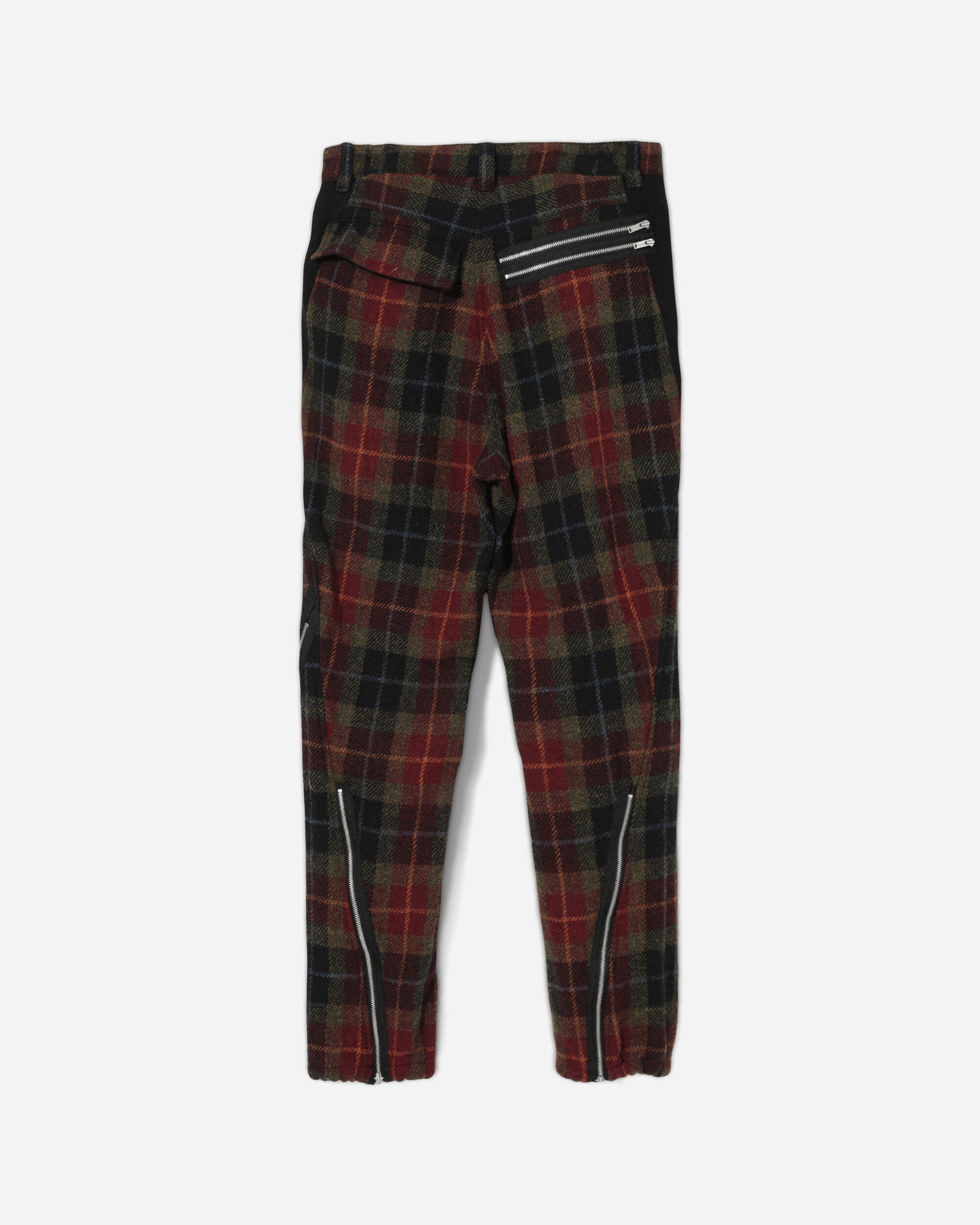 Undercover Men's Harris Tweed Wool Zip Pants Bordaux, view 2