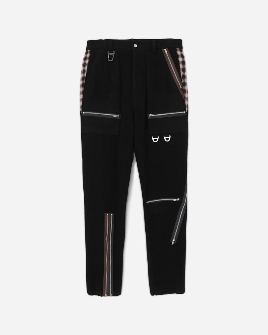Undercover Men's Wool Zip Pants Black
