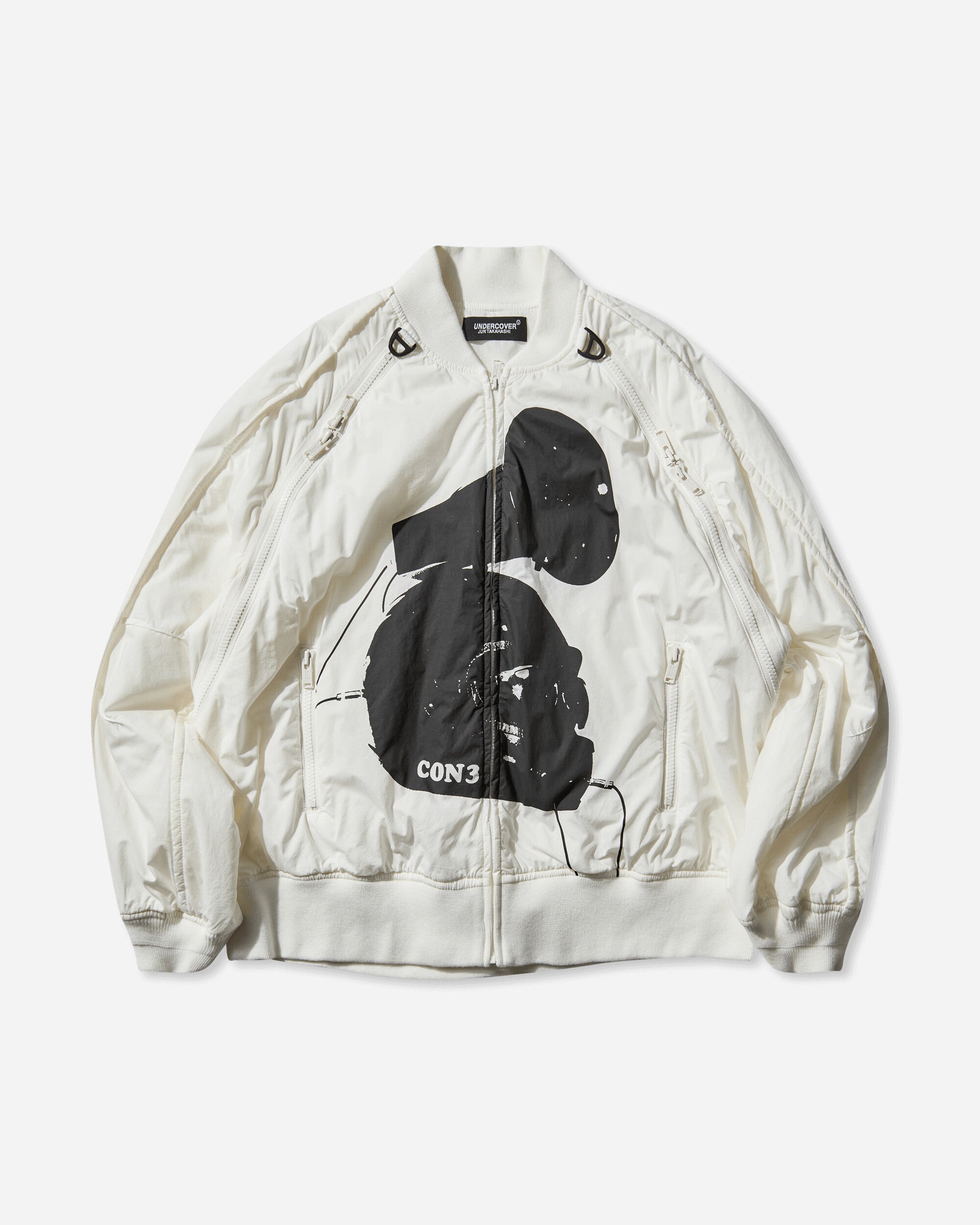 Undercover Men's Conrad Schnitzler Cotton Bomber Jacket Off White