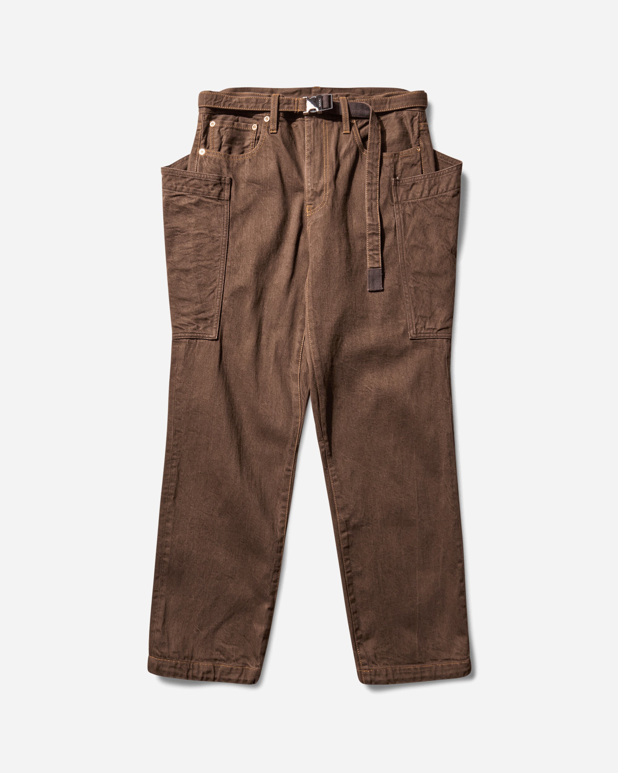 sacai Men's Denim Pants Brown