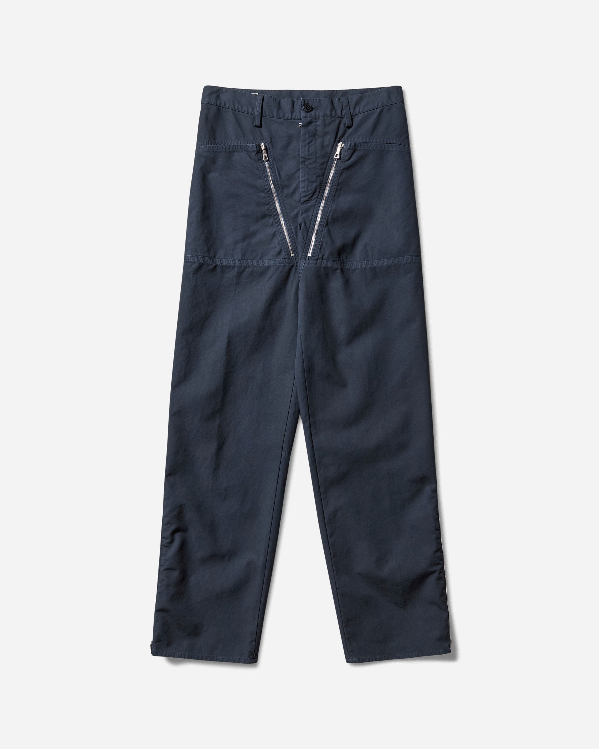 Dries Van Noten Men's Overdyed Zip Pants Navy