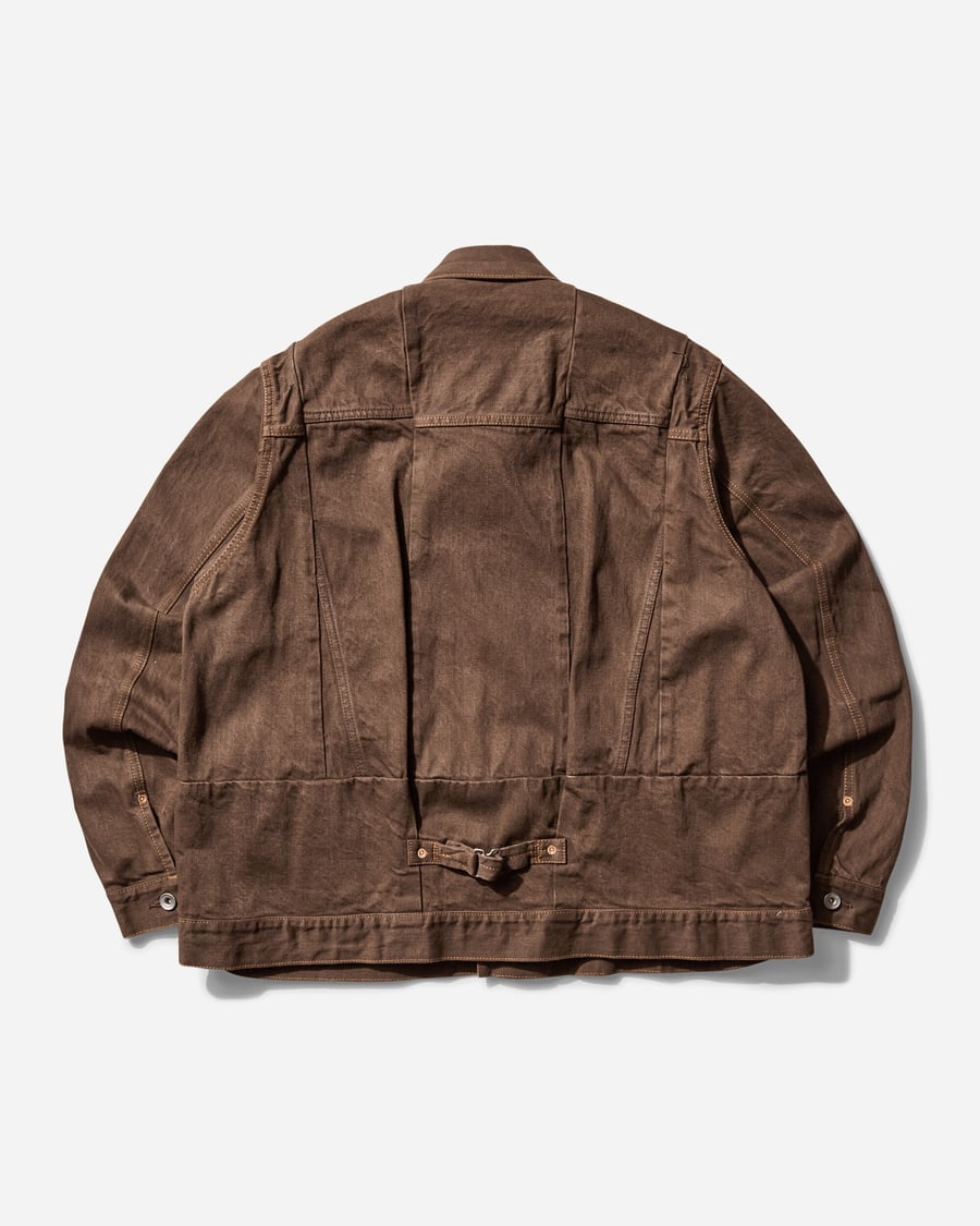 sacai Men's Denim Jacket Brown, view 2