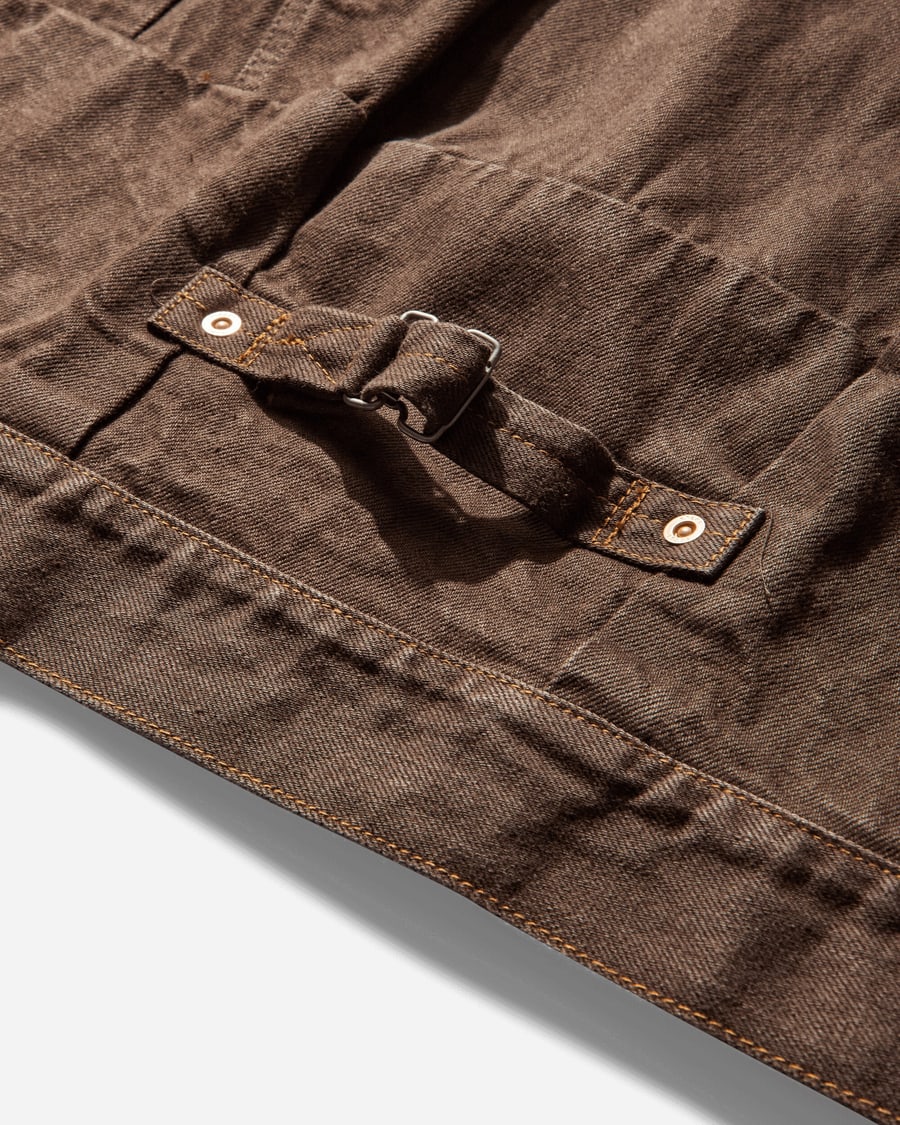 sacai Men's Denim Jacket Brown, view 4