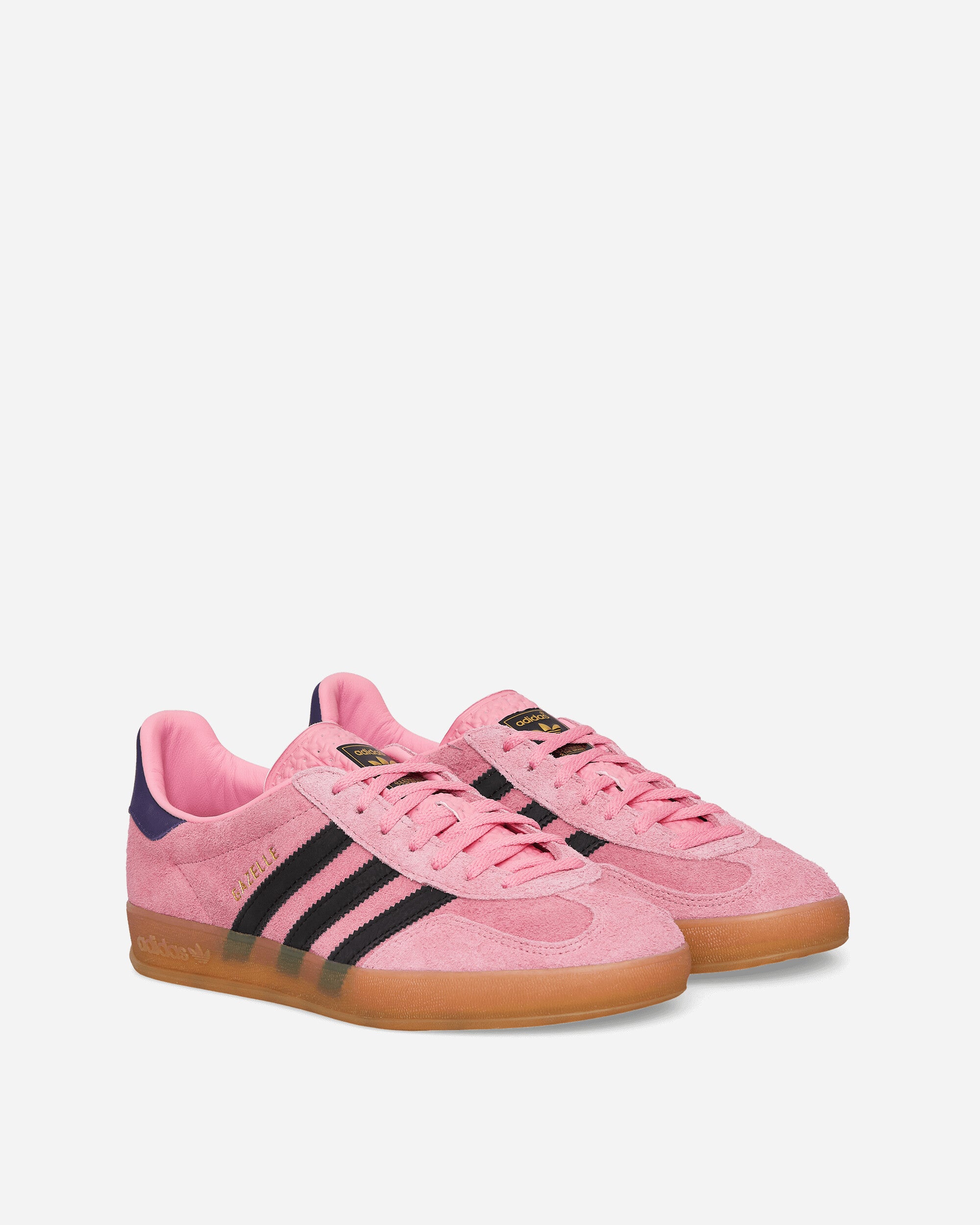 adidas Women's Gazelle Indoor Sneakers Bliss Pink / Core Black / Collegiate Purple, view 2