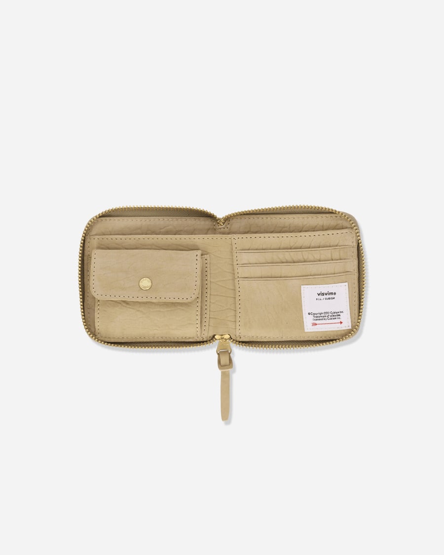 visvim Suede Bi-Fold Wallet Beige, view 3