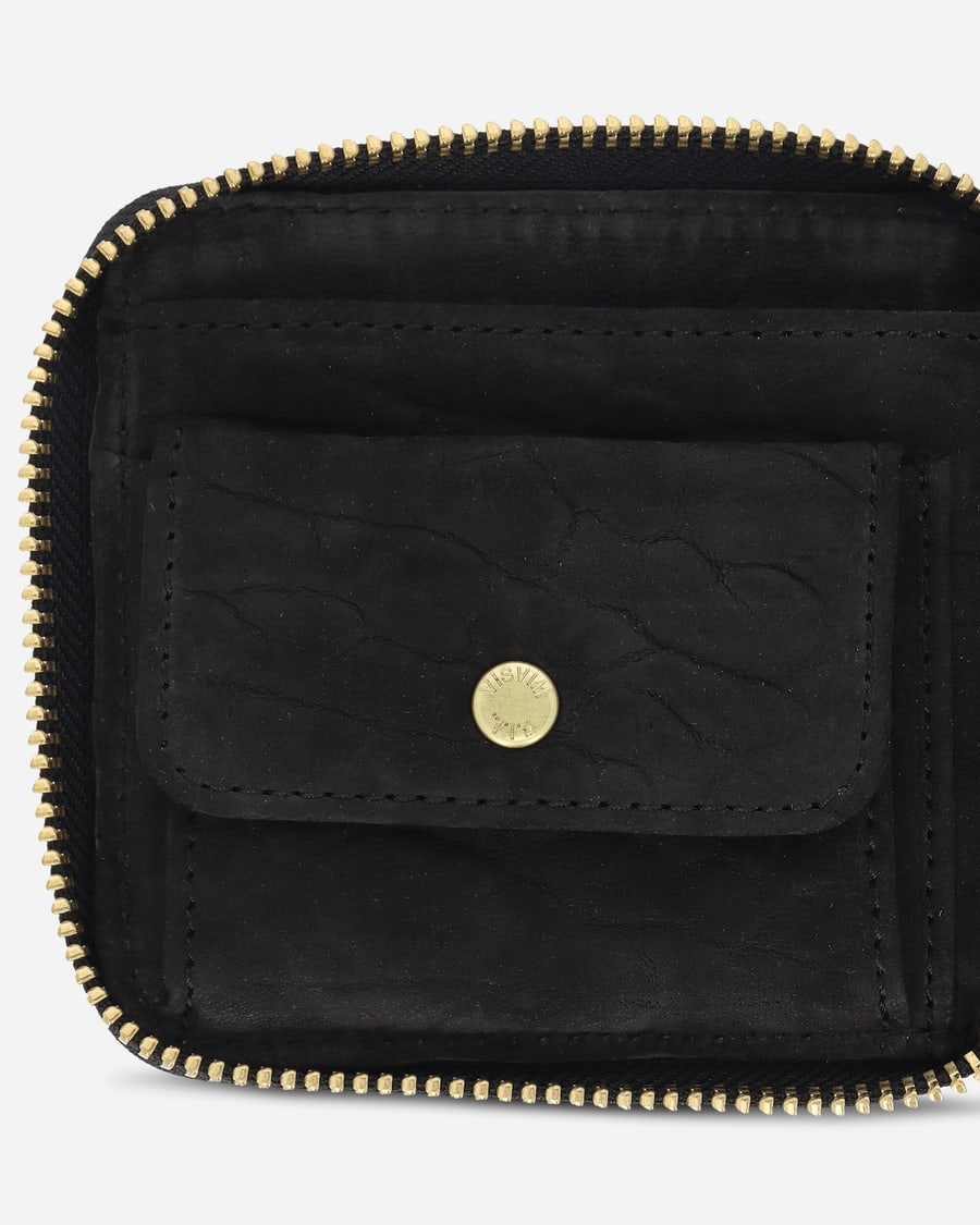 visvim Suede Bi-Fold Wallet Black, view 5