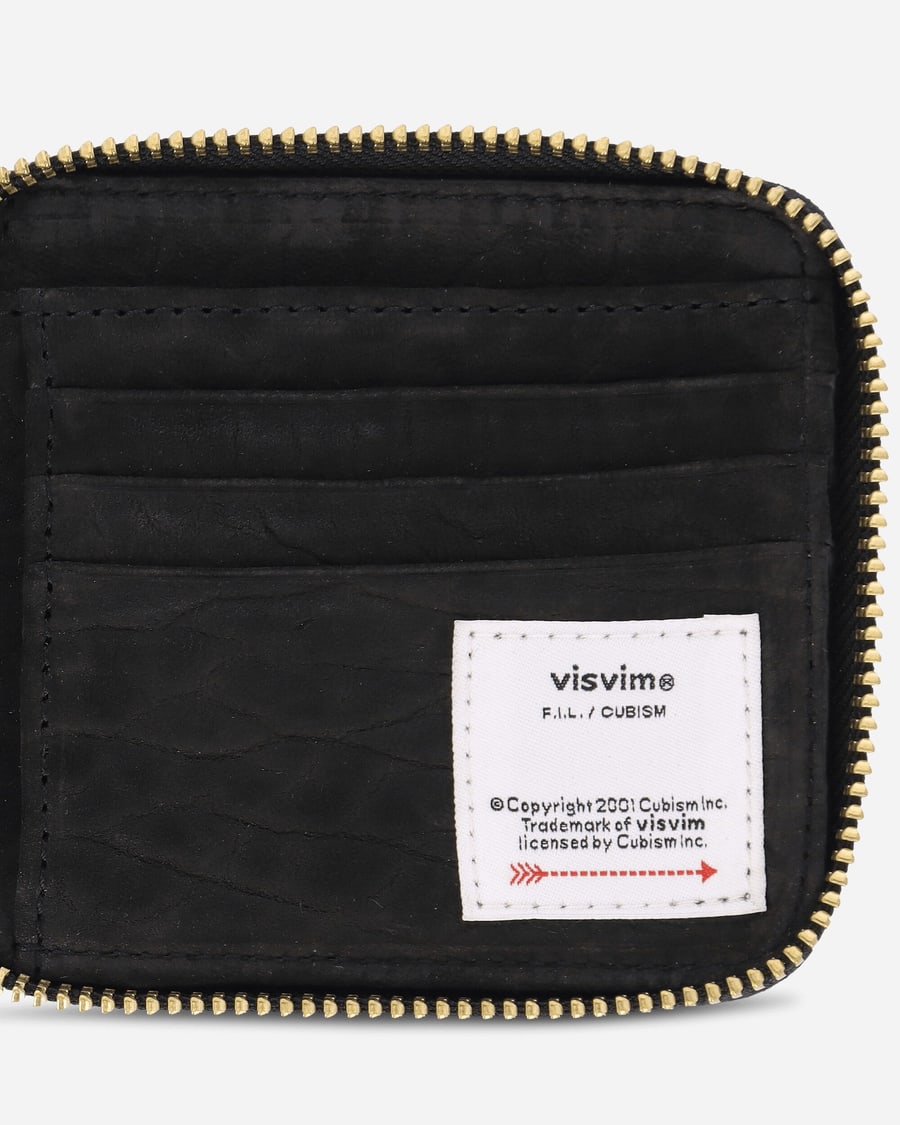 visvim Suede Bi-Fold Wallet Black, view 6