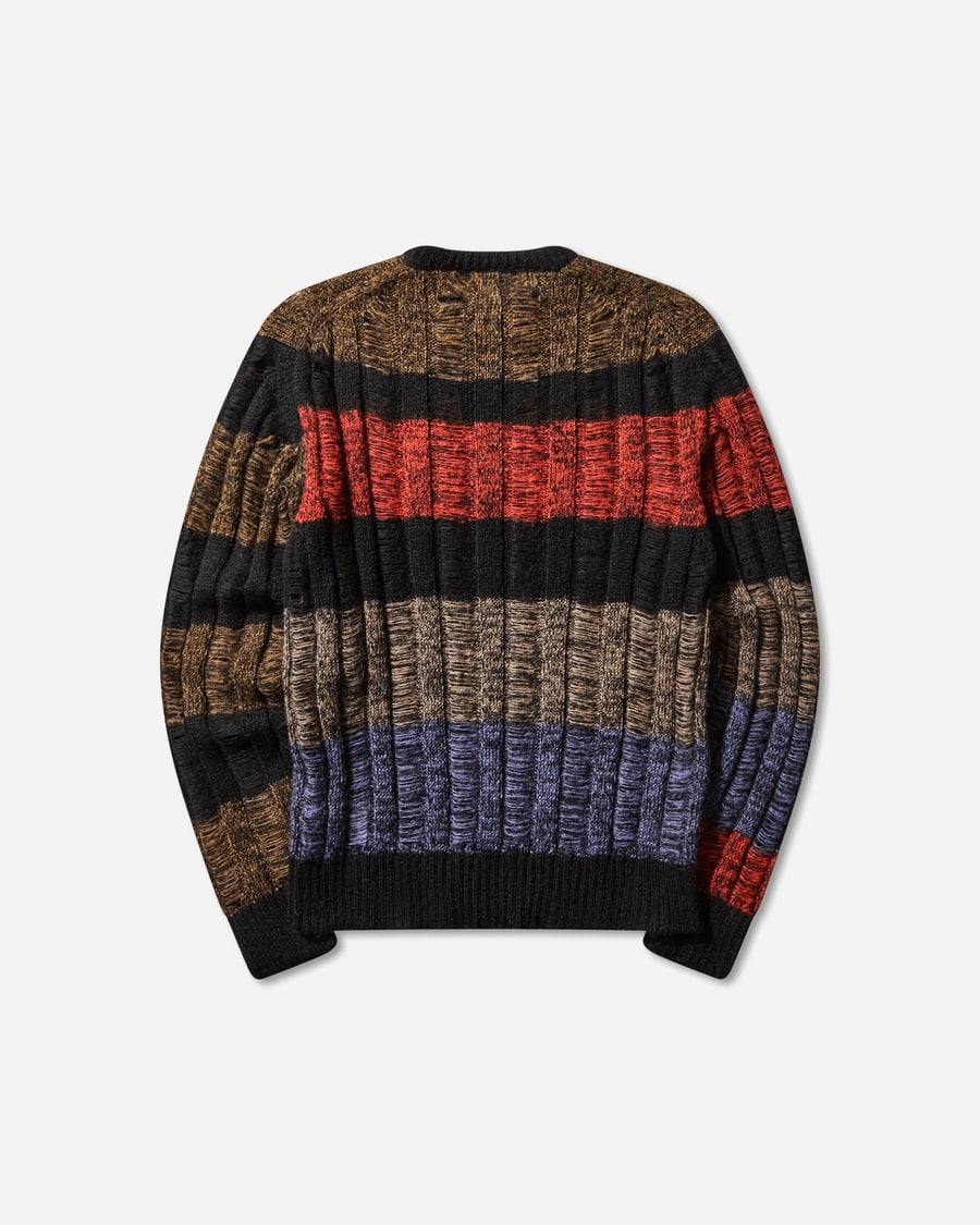 Aries Mohair Cable Stripe Sweater Multicolor, view 2