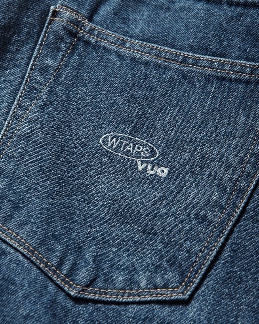 WTAPS Men's Blues Straight Pants Indigo, view 4