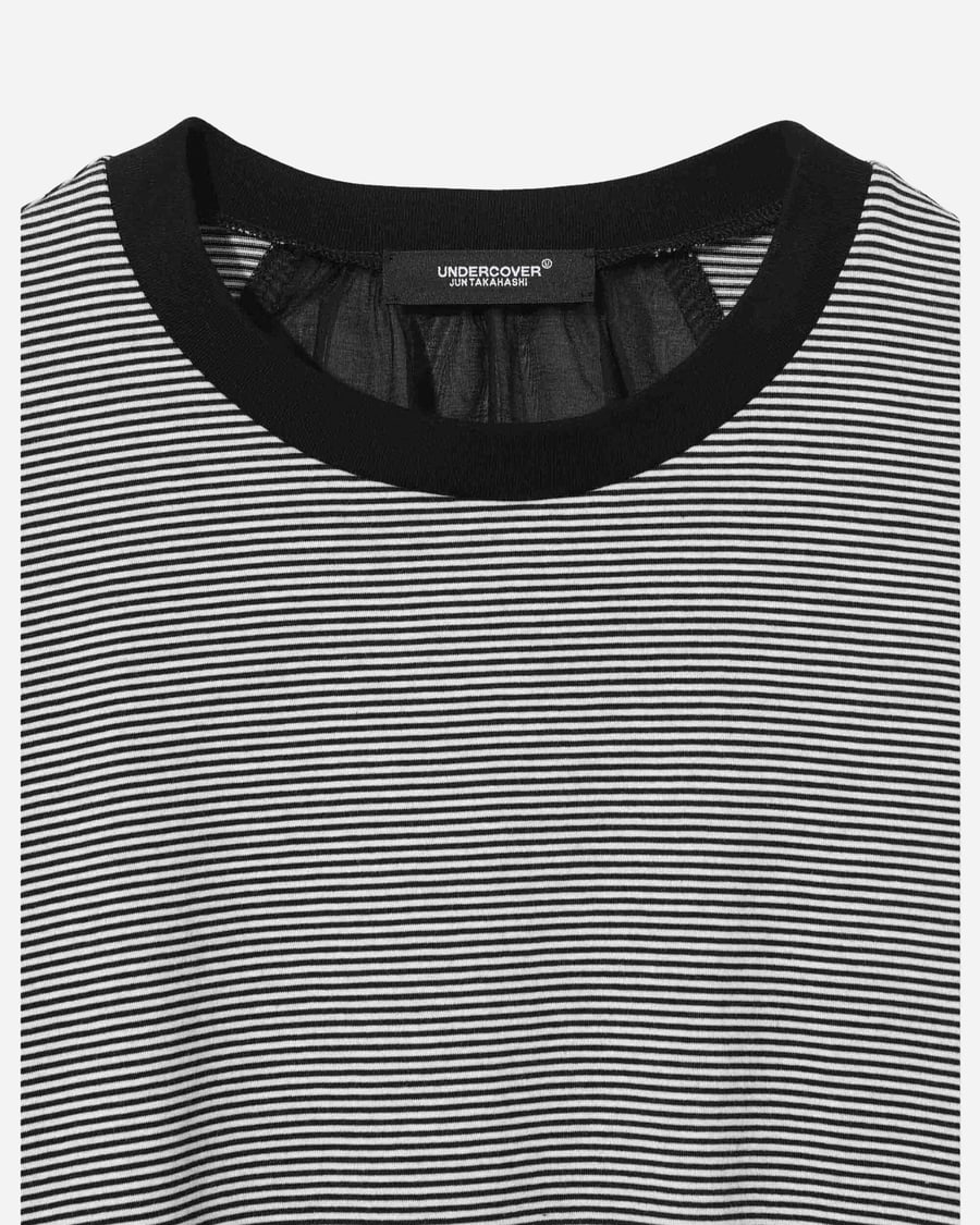Undercover Women's Striped T-Shirt Black, view 3
