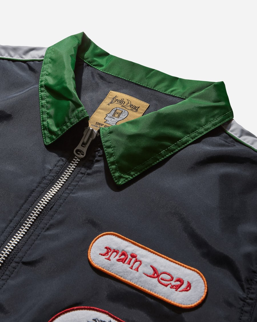 Brain Dead Men's Meltdown Racing Jacket Navy, view 3