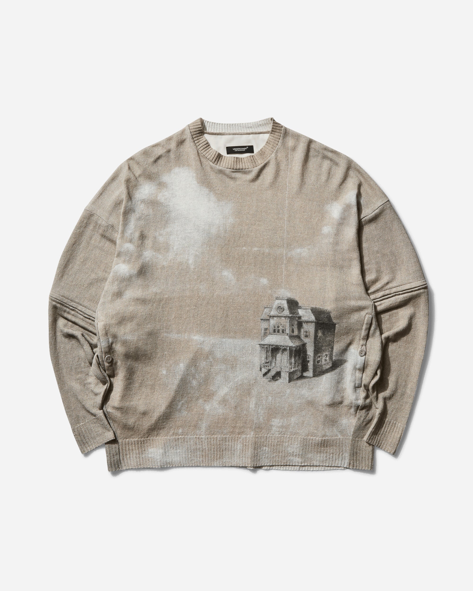 Undercover Men's Linen Total Pattern Sweater Natural