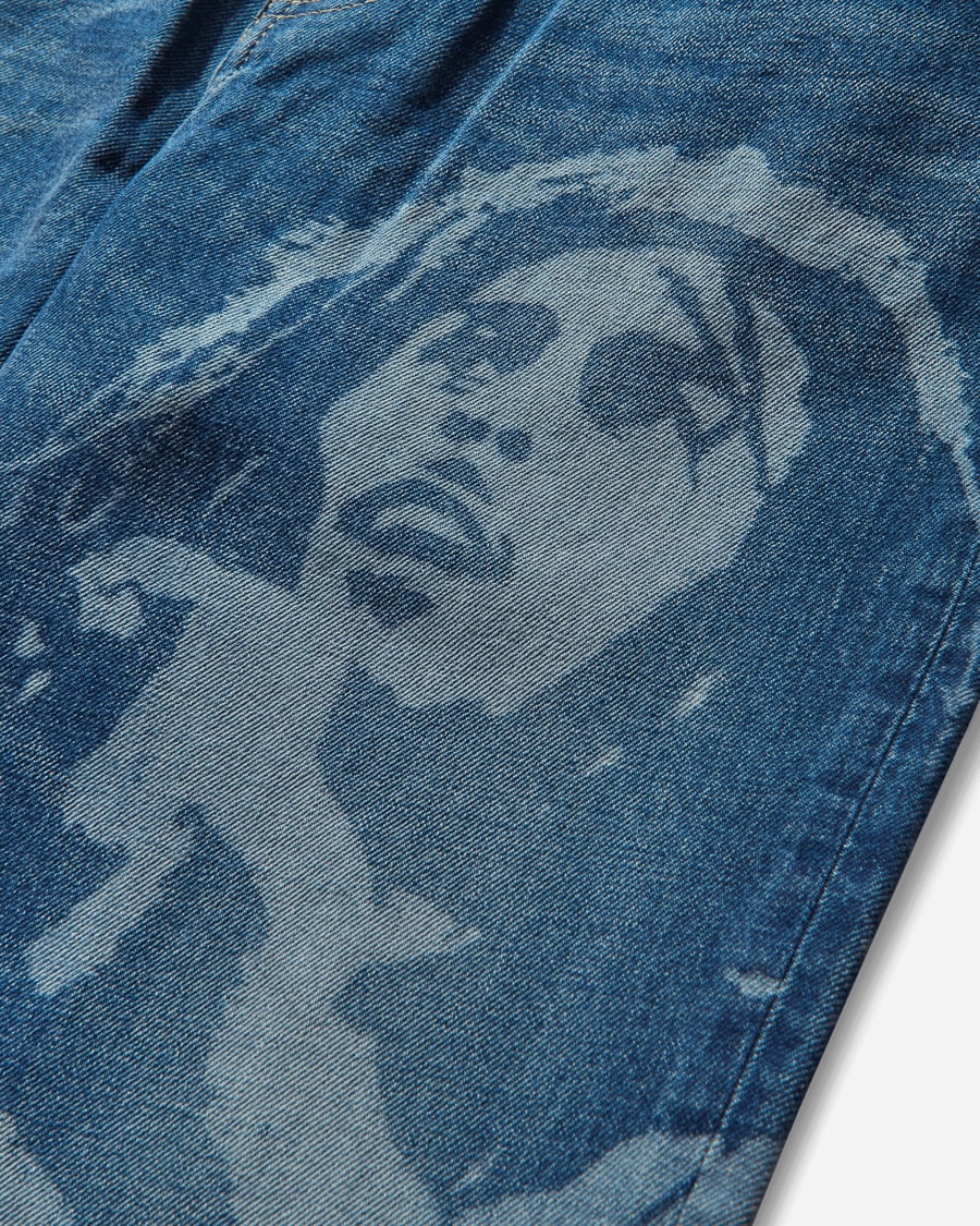 Junya Watanabe MAN Men's Bob Marley Denim Pants Indigo, view 3