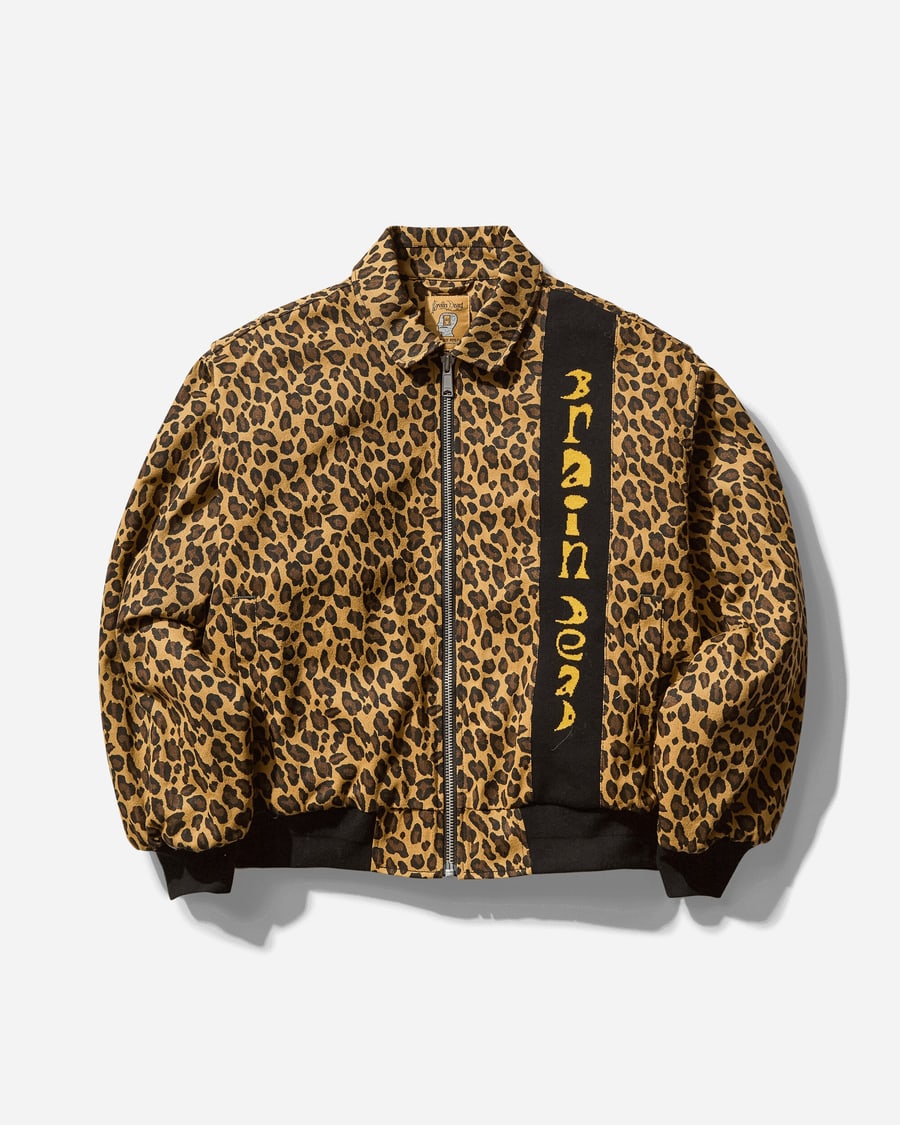 Brain Dead Men's Twill Flight Jacket Leopard