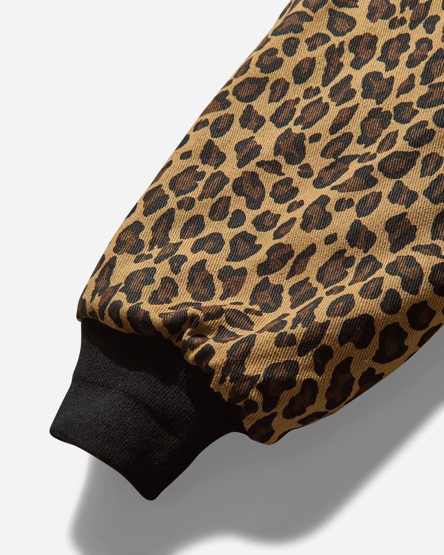 Brain Dead Men's Twill Flight Jacket Leopard, view 4