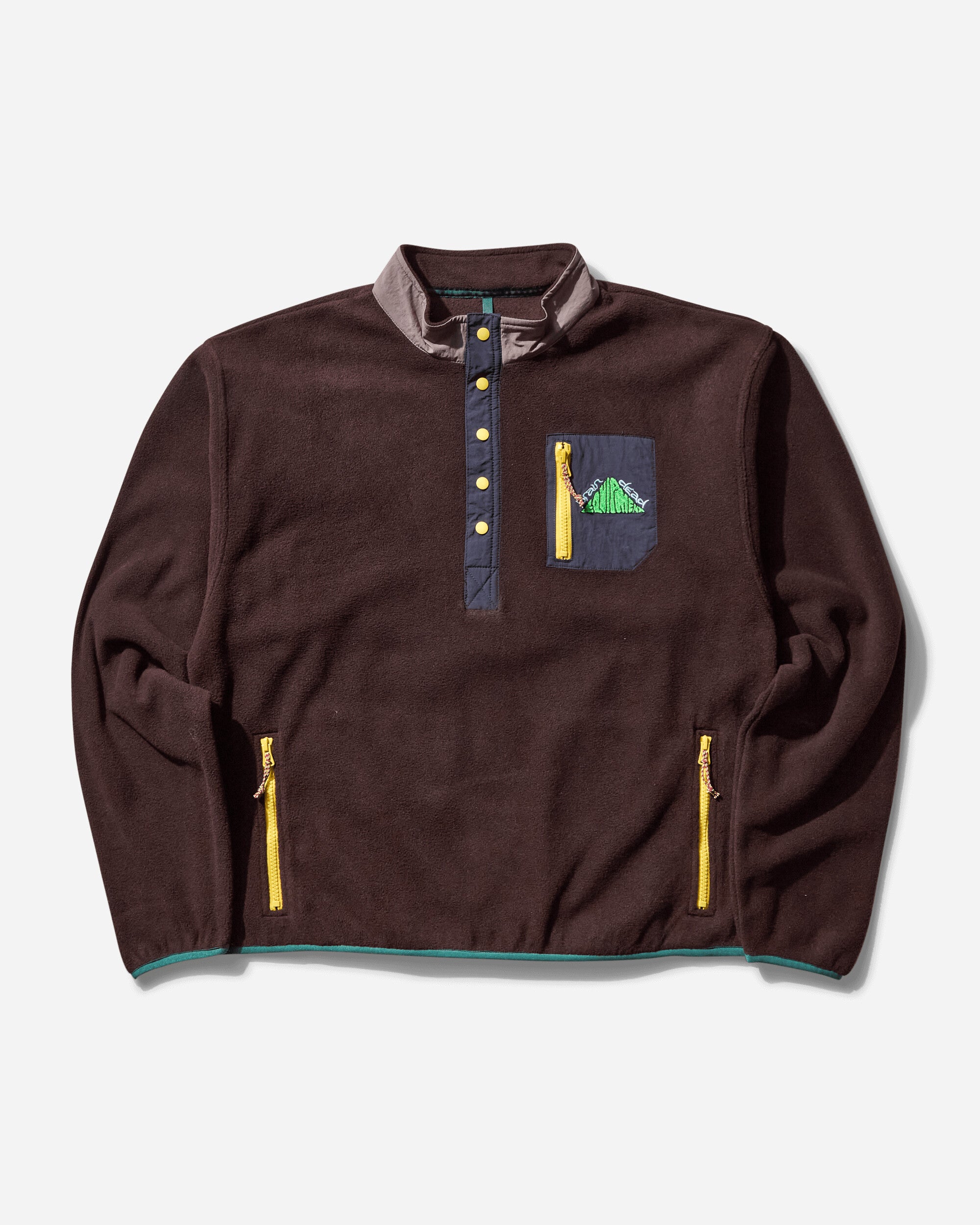 Brain Dead Men's Equipment Fleece Pullover Brown