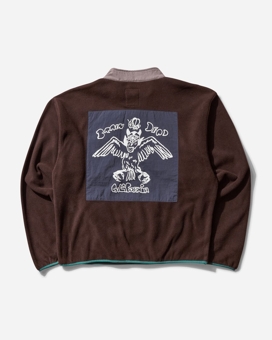 Brain Dead Men's Equipment Fleece Pullover Brown, view 2