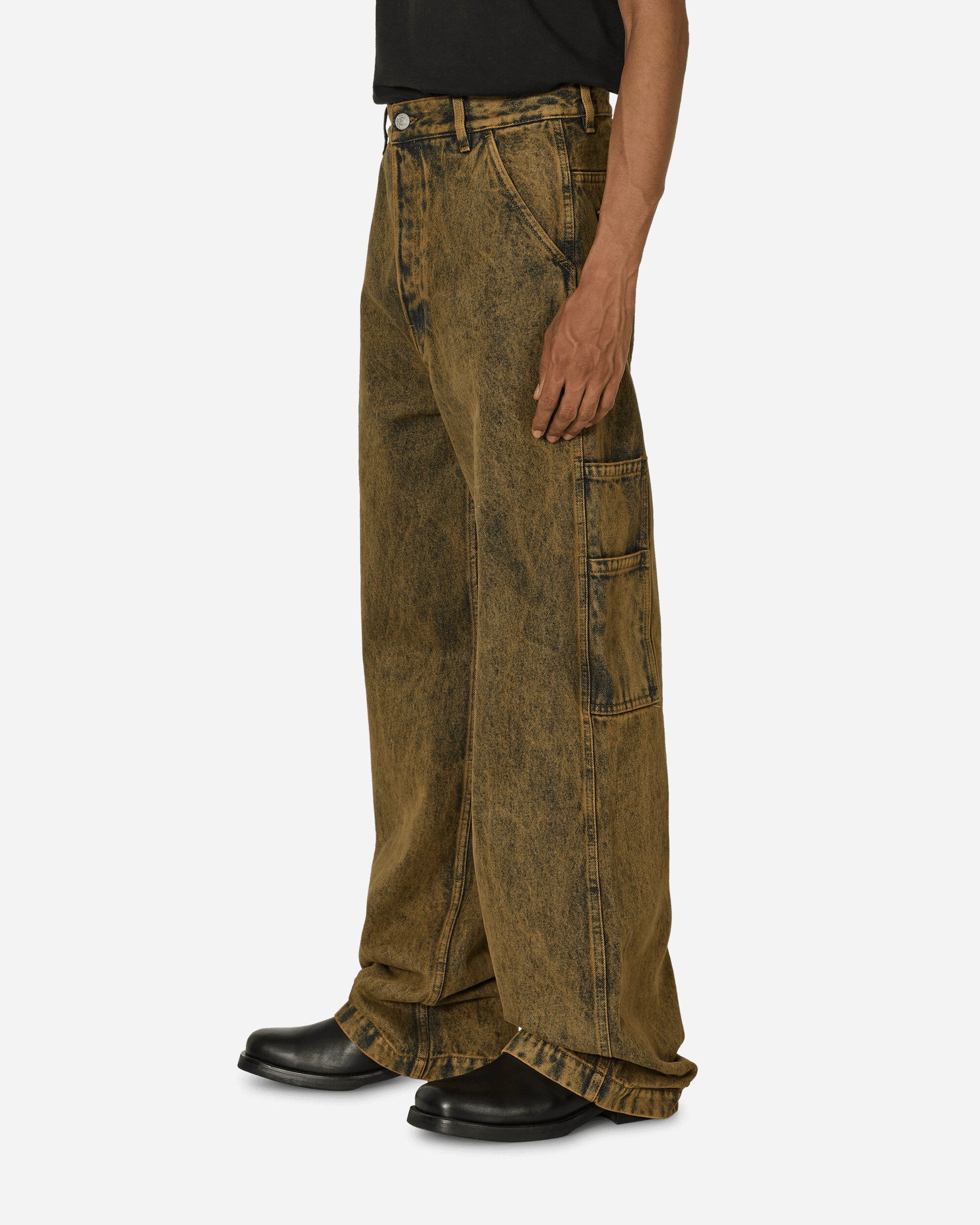 Dries Van Noten Loose Fit Denim Pants Beige, view 2