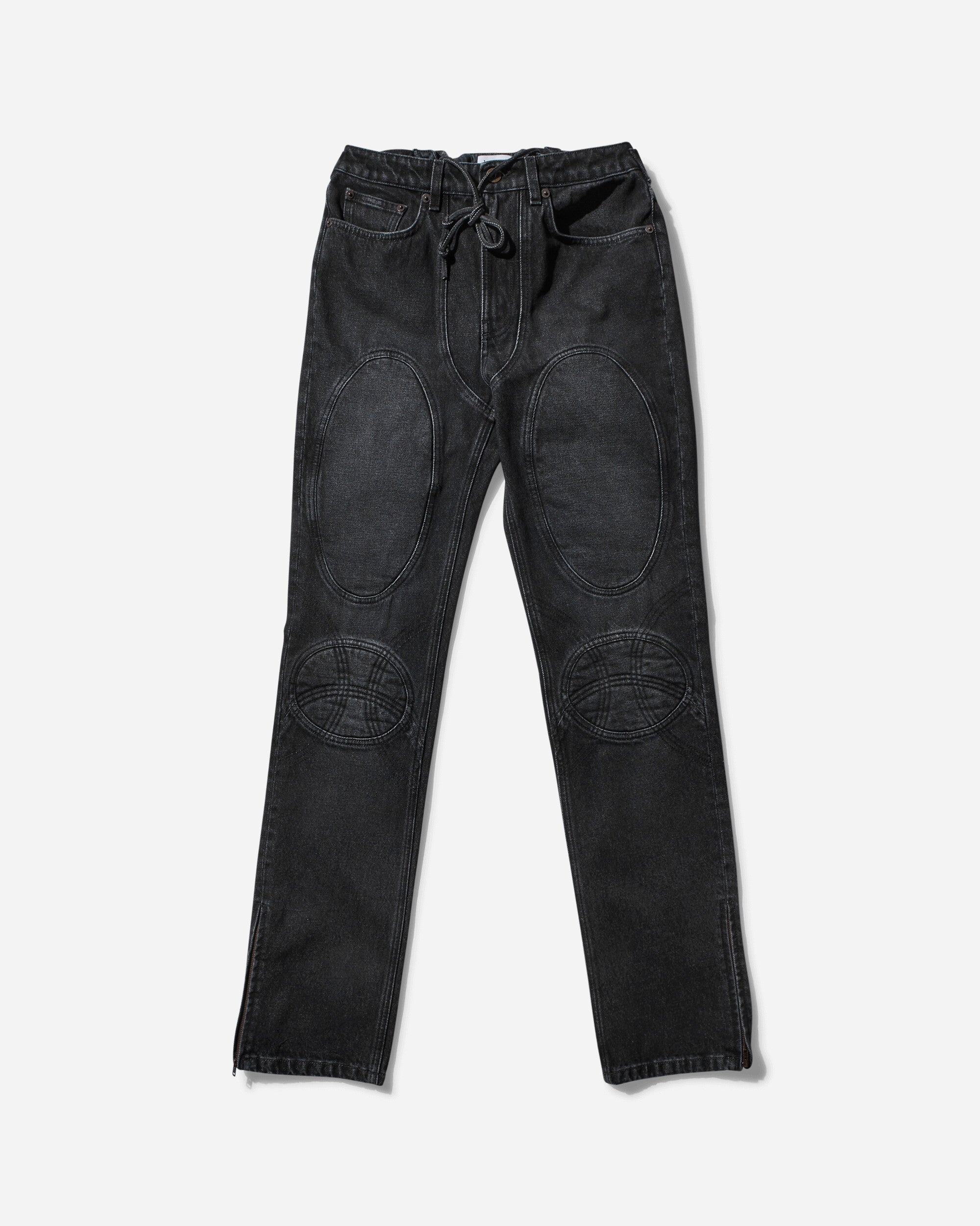 Jean Paul Gaultier Women's Lace-Up Denim Pants Vintage Black