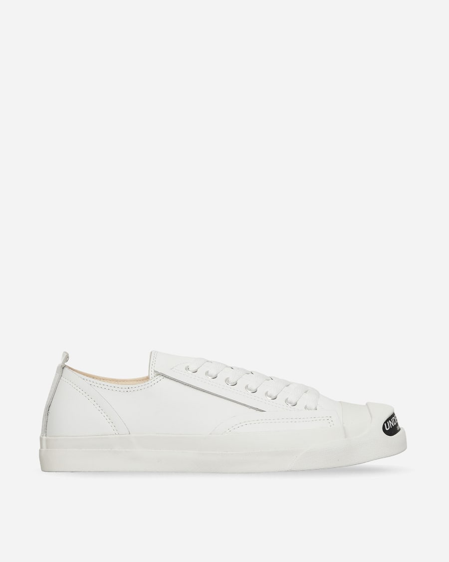 Undercover Men's Toe Logo Leather Sneakers White