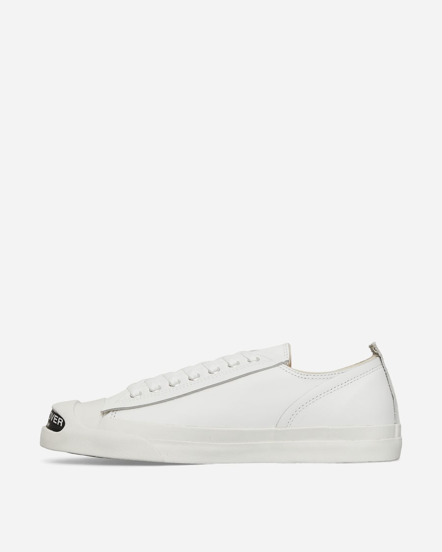 Undercover Men's Toe Logo Leather Sneakers White, view 3