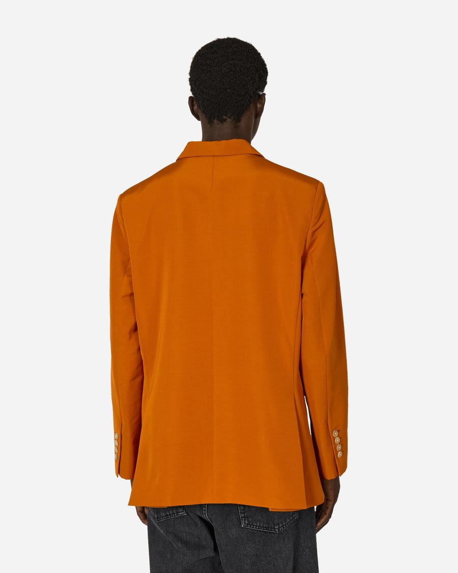 Bode Ginger Faille Single-Breasted Suit Jacket Orange, view 3