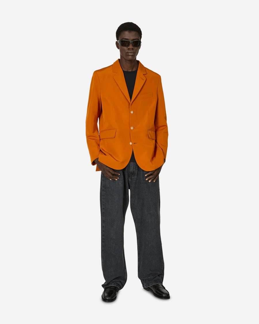 Bode Ginger Faille Single-Breasted Suit Jacket Orange, view 4