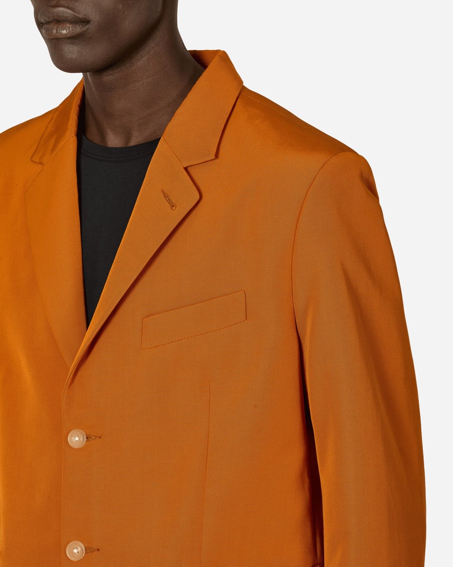 Bode Ginger Faille Single-Breasted Suit Jacket Orange, view 5