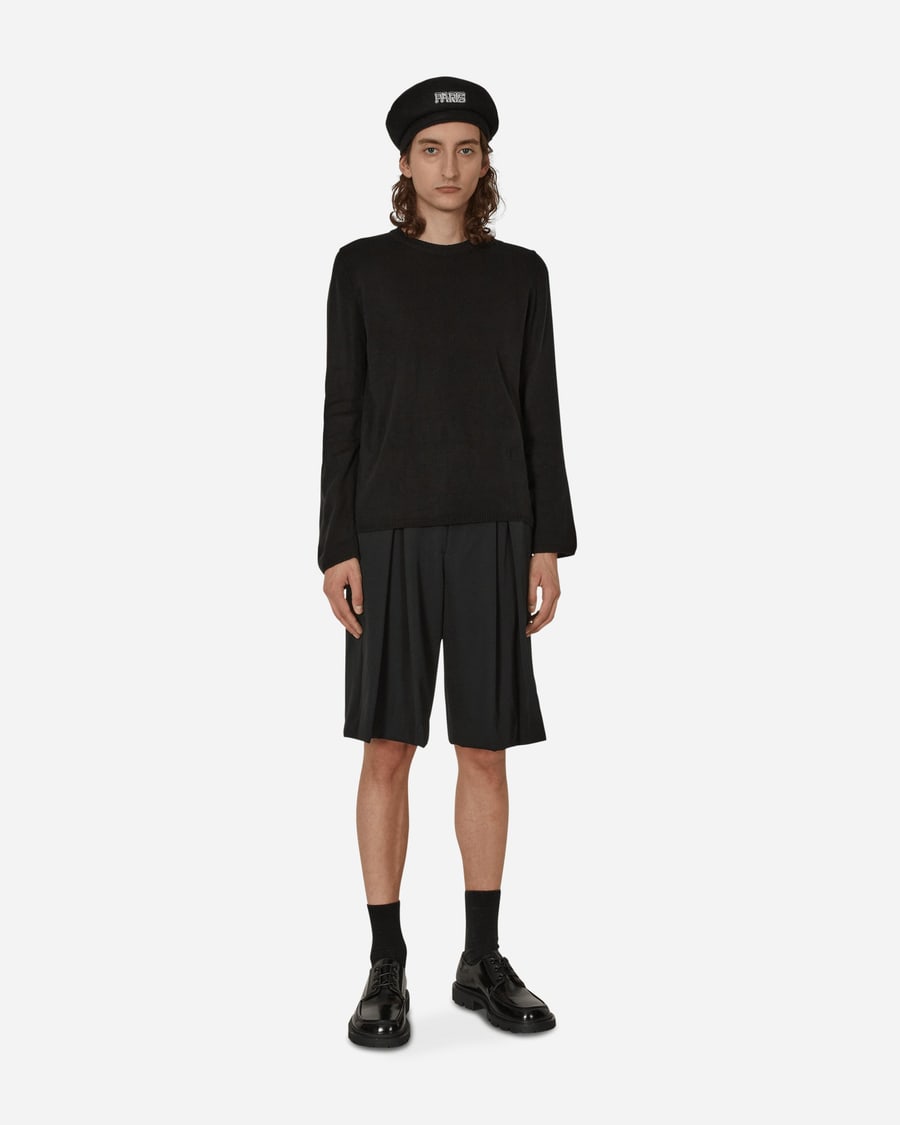 Comme Des Garçons Black Asymmetric Pullover Black, view 4