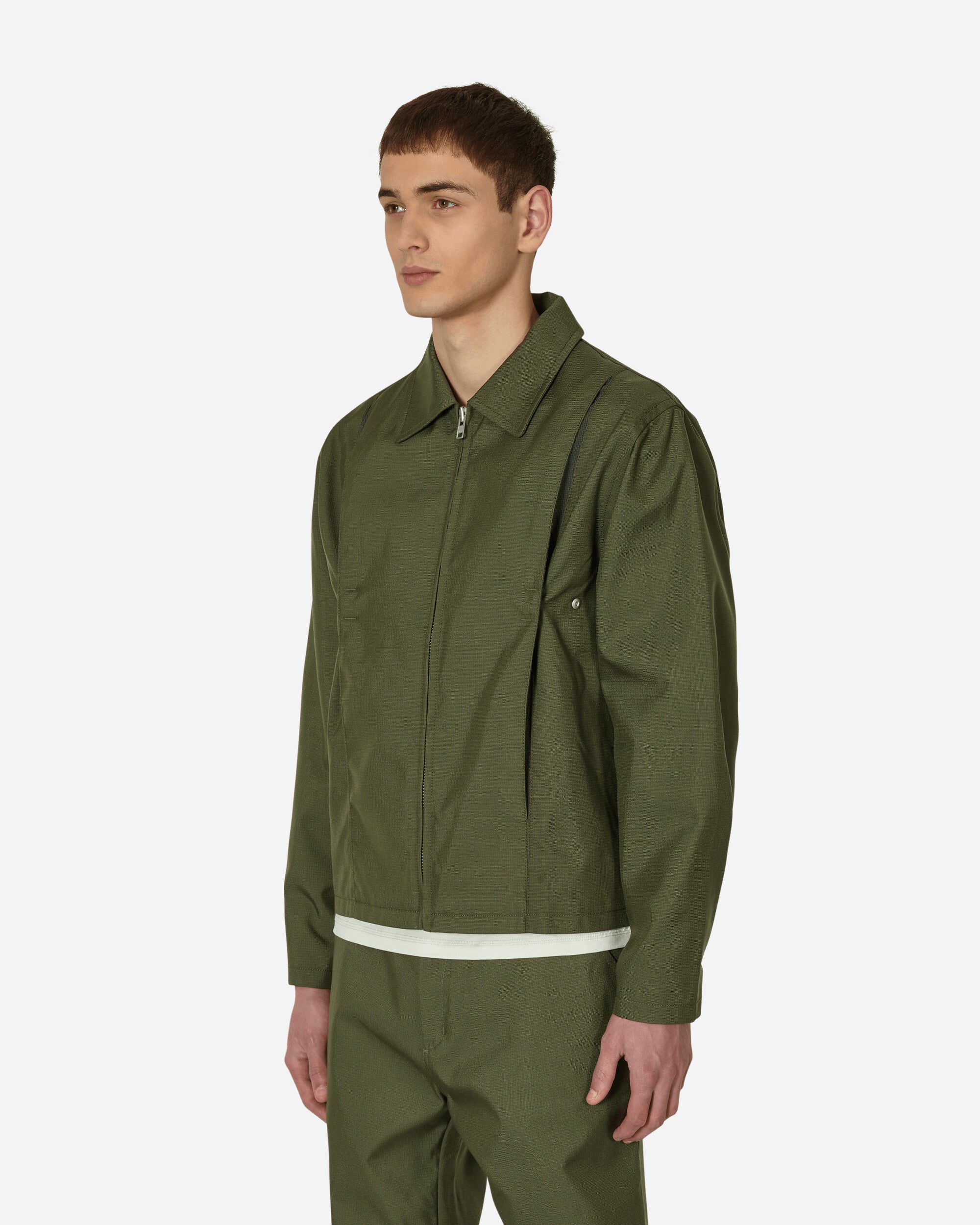 AFFXWRKS Pleat Bomber Jacket Green, view 2