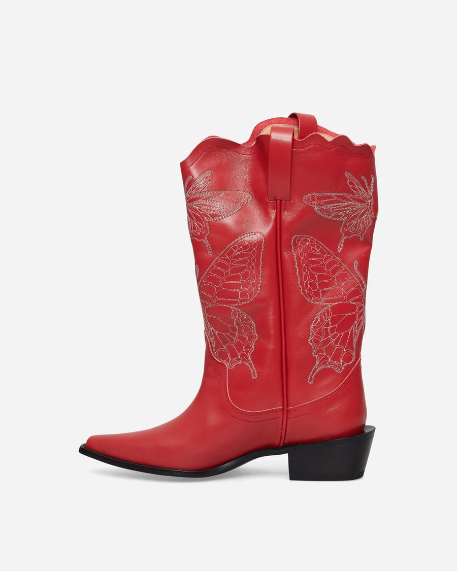 Undercover Women's Leather Western Boots Red, view 3